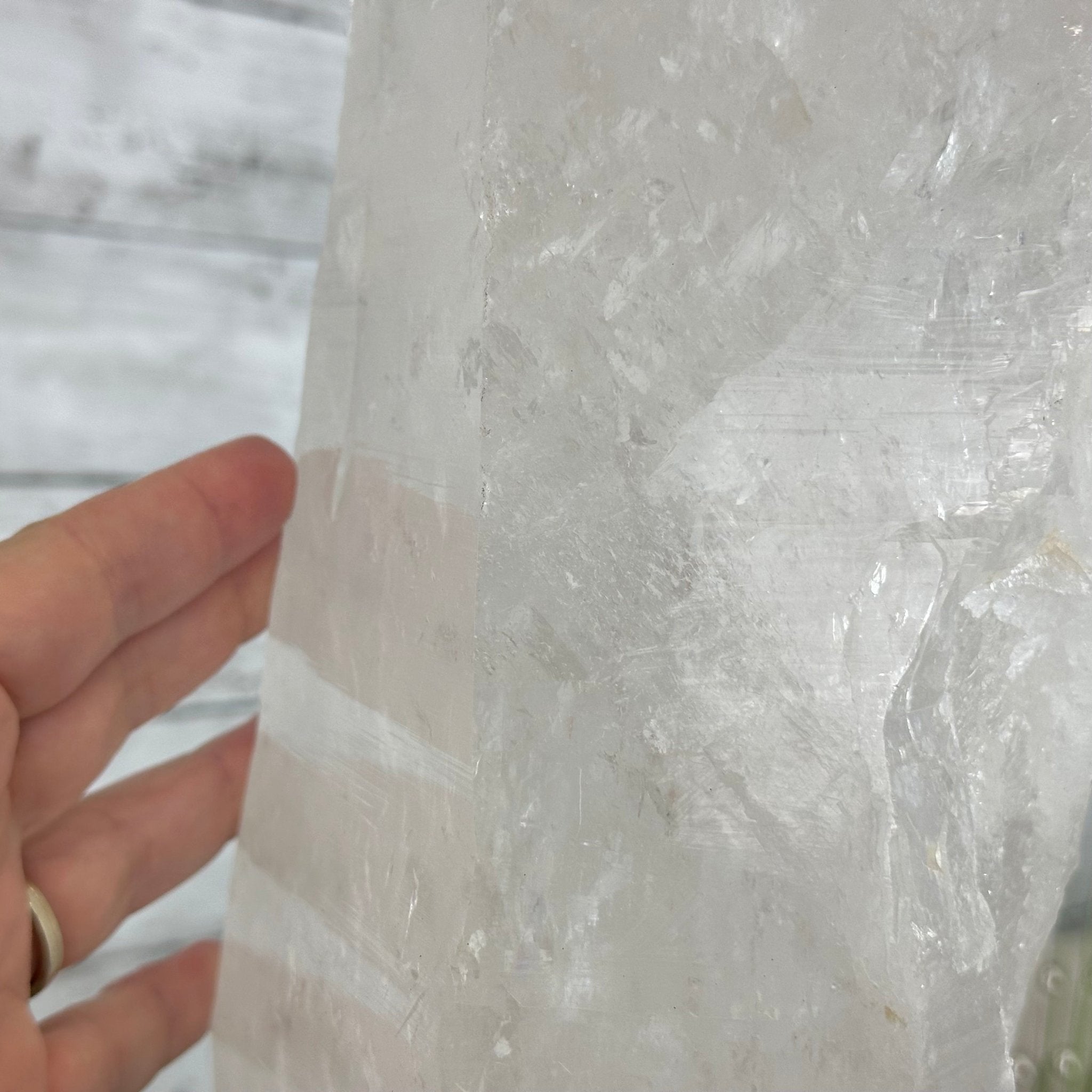 Super Quality Clear Quartz Point on a Rotating Stand, 28.9 lbs & 25.4" Tall #3120CQ-006 - Brazil GemsBrazil GemsSuper Quality Clear Quartz Point on a Rotating Stand, 28.9 lbs & 25.4" Tall #3120CQ-006Crystal Points3120CQ-006