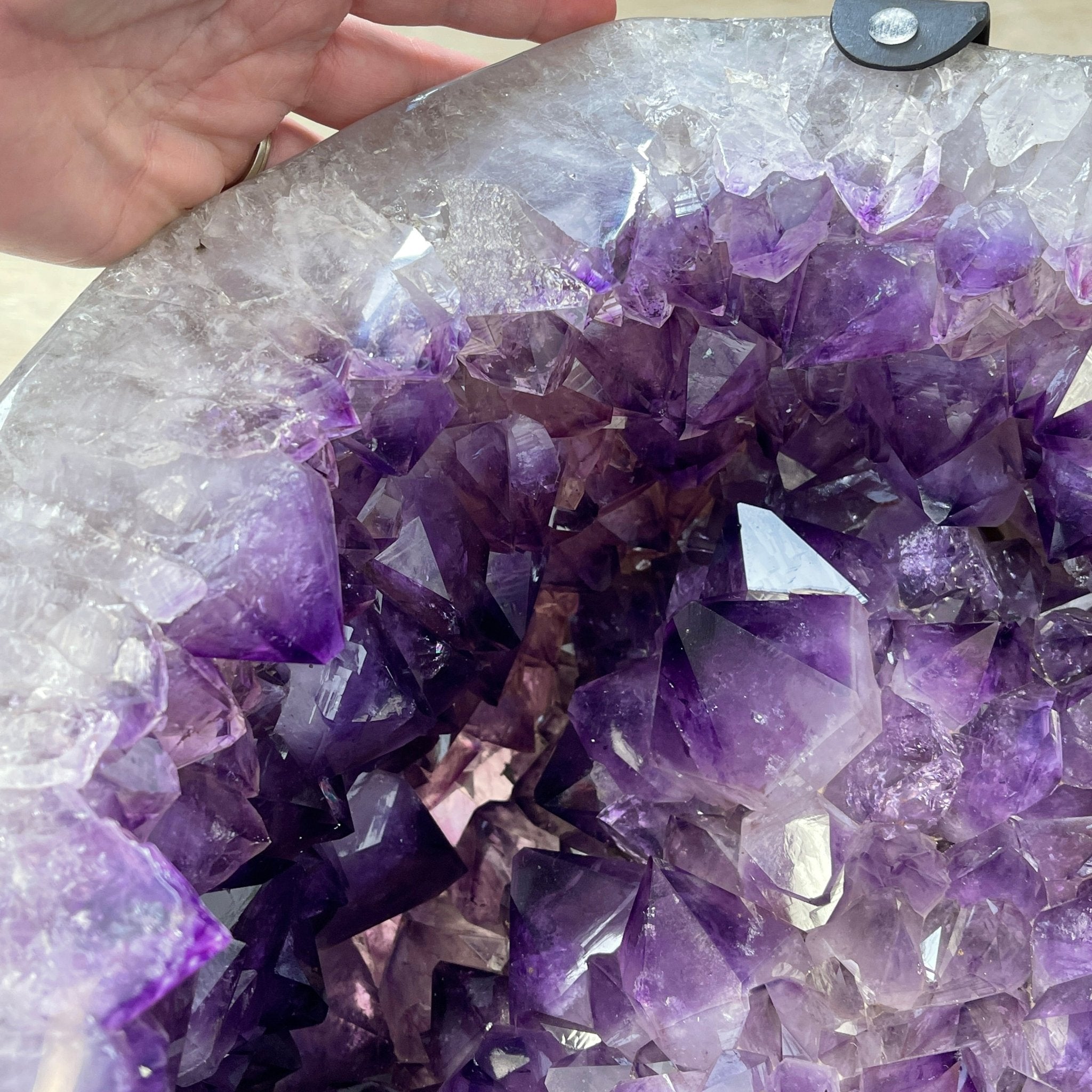Super Quality Polished Amethyst "Jewelry Box", Clam Shell style Lid, 187.4 lbs & 24" tall, Model #5656-0007 by Brazil Gems - Brazil GemsBrazil GemsSuper Quality Polished Amethyst "Jewelry Box", Clam Shell style Lid, 187.4 lbs & 24" tall, Model #5656-0007 by Brazil GemsGeode Jewelry Boxes5656-0007
