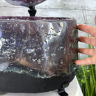 Super Quality Polished Amethyst "Jewelry Box", Clam Shell style Lid, 63 lbs & 20" tall, Model #5656-0014 by Brazil Gems - Brazil GemsBrazil GemsSuper Quality Polished Amethyst "Jewelry Box", Clam Shell style Lid, 63 lbs & 20" tall, Model #5656-0014 by Brazil GemsGeode Jewelry Boxes5656-0014