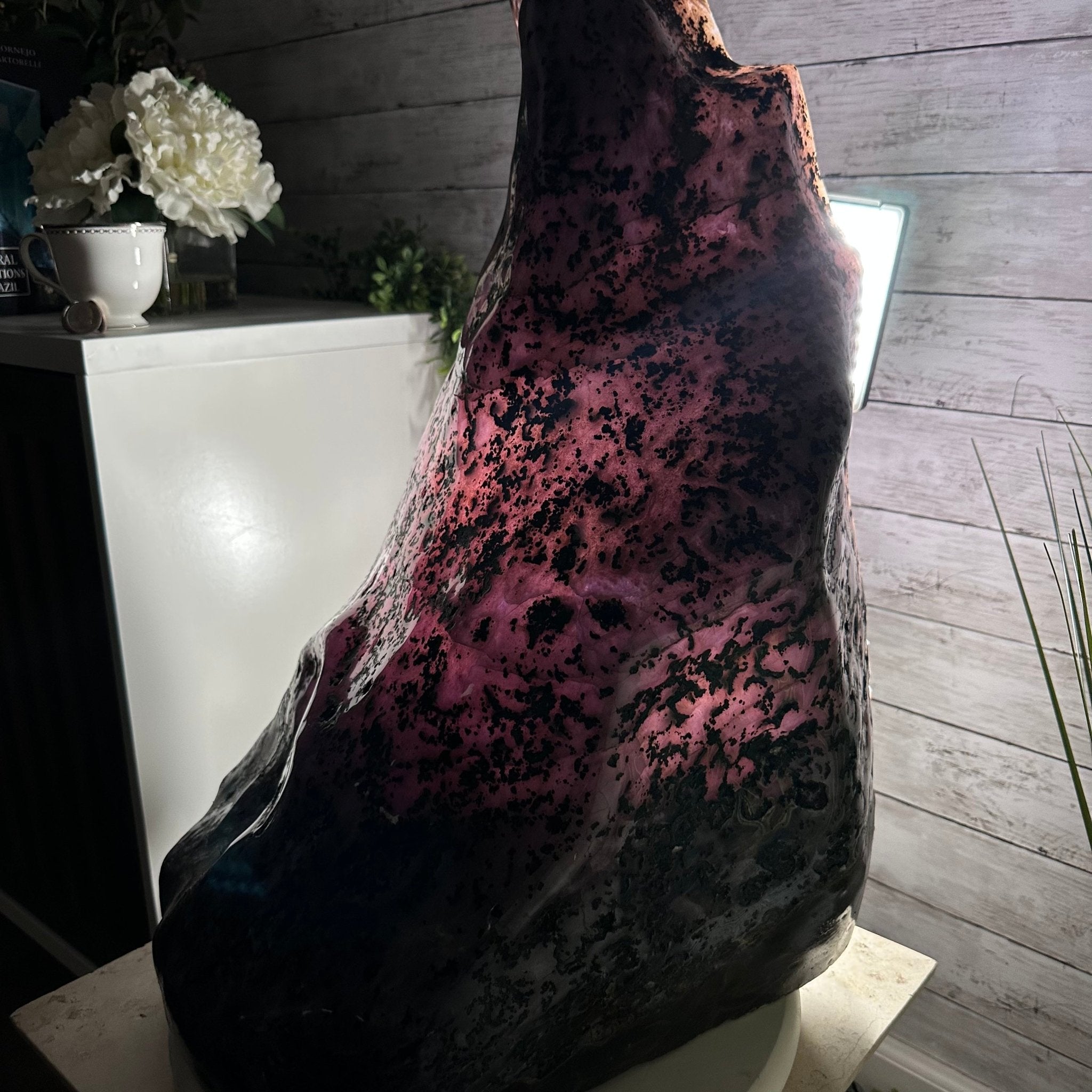 Super Quality Polished Brazilian Amethyst Cathedral, 140.1 lbs & 24.6" tall Model #5602-0201 by Brazil Gems - Brazil GemsBrazil GemsSuper Quality Polished Brazilian Amethyst Cathedral, 140.1 lbs & 24.6" tall Model #5602-0201 by Brazil GemsPolished Cathedrals5602-0201