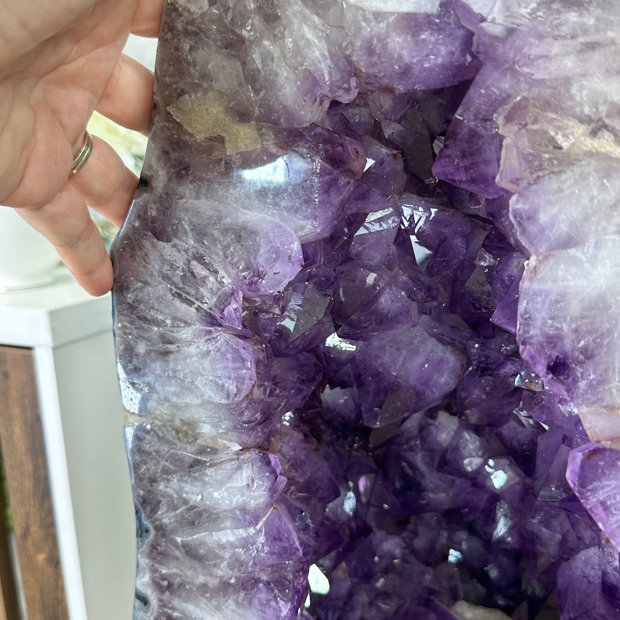 Super Quality Polished Brazilian Amethyst Cathedral, 140.1 lbs & 24.6" tall Model #5602-0201 by Brazil Gems - Brazil GemsBrazil GemsSuper Quality Polished Brazilian Amethyst Cathedral, 140.1 lbs & 24.6" tall Model #5602-0201 by Brazil GemsPolished Cathedrals5602-0201