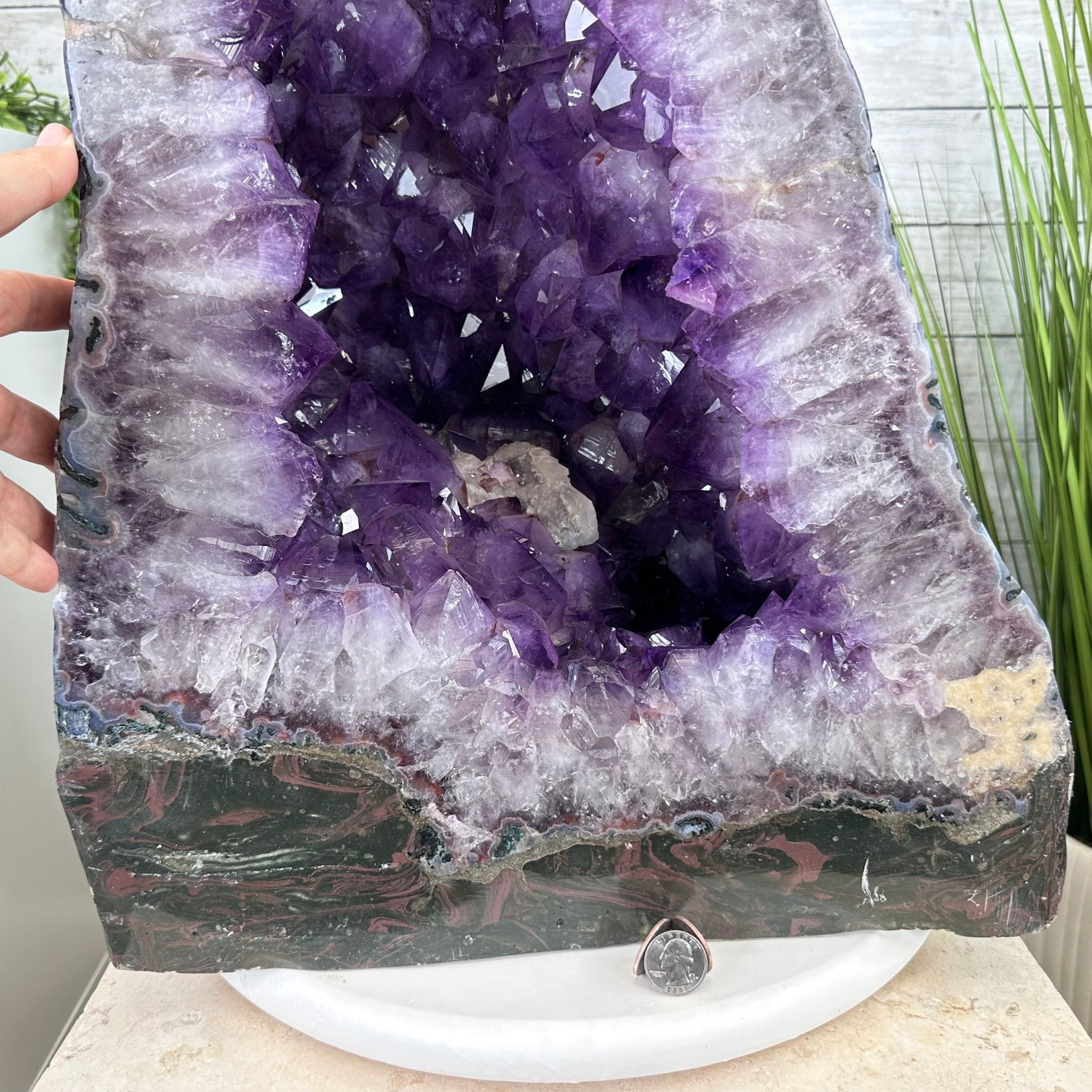 Super Quality Polished Brazilian Amethyst Cathedral, 140.1 lbs & 24.6" tall Model #5602-0201 by Brazil Gems - Brazil GemsBrazil GemsSuper Quality Polished Brazilian Amethyst Cathedral, 140.1 lbs & 24.6" tall Model #5602-0201 by Brazil GemsPolished Cathedrals5602-0201