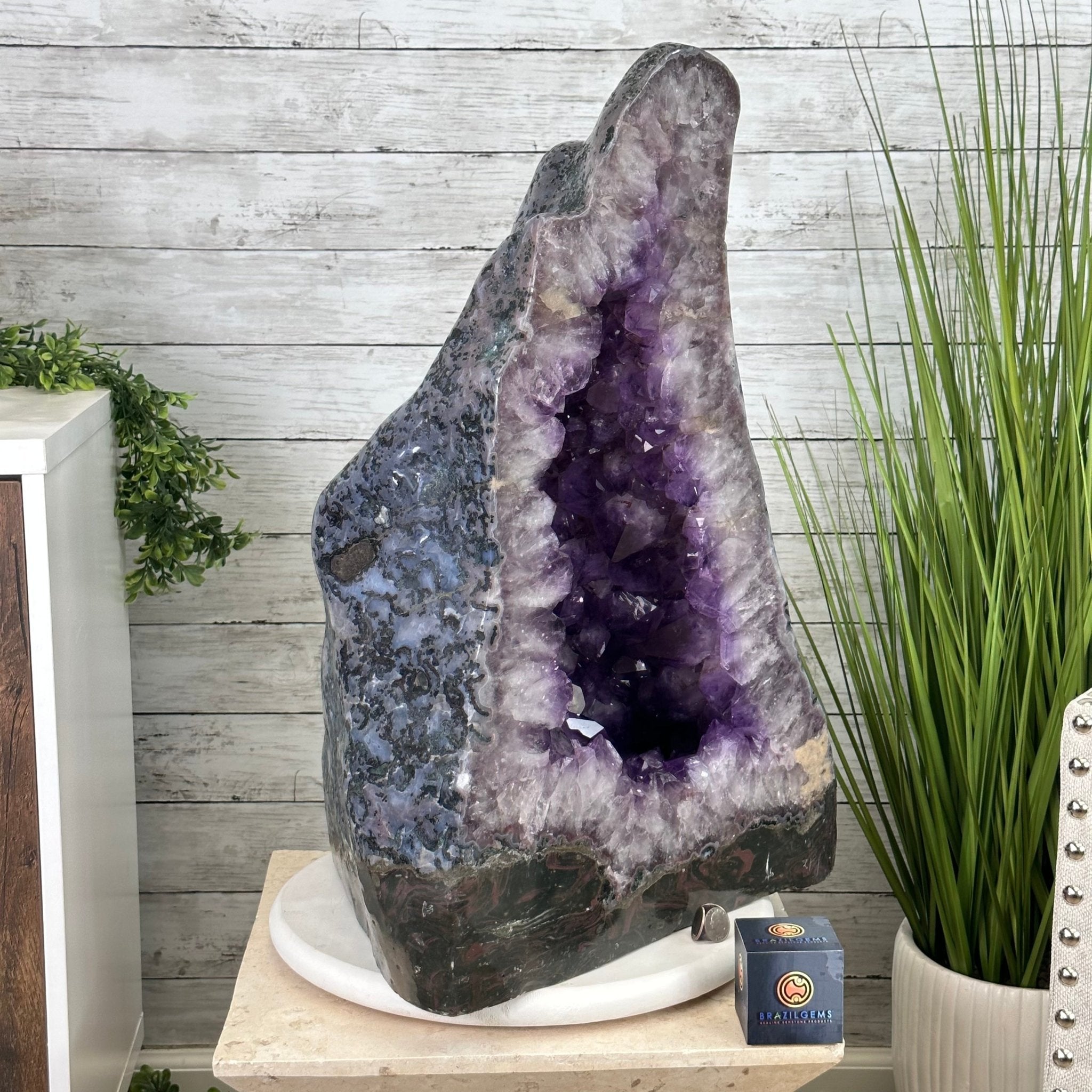 Super Quality Polished Brazilian Amethyst Cathedral, 140.1 lbs & 24.6" tall Model #5602-0201 by Brazil Gems - Brazil GemsBrazil GemsSuper Quality Polished Brazilian Amethyst Cathedral, 140.1 lbs & 24.6" tall Model #5602-0201 by Brazil GemsPolished Cathedrals5602-0201