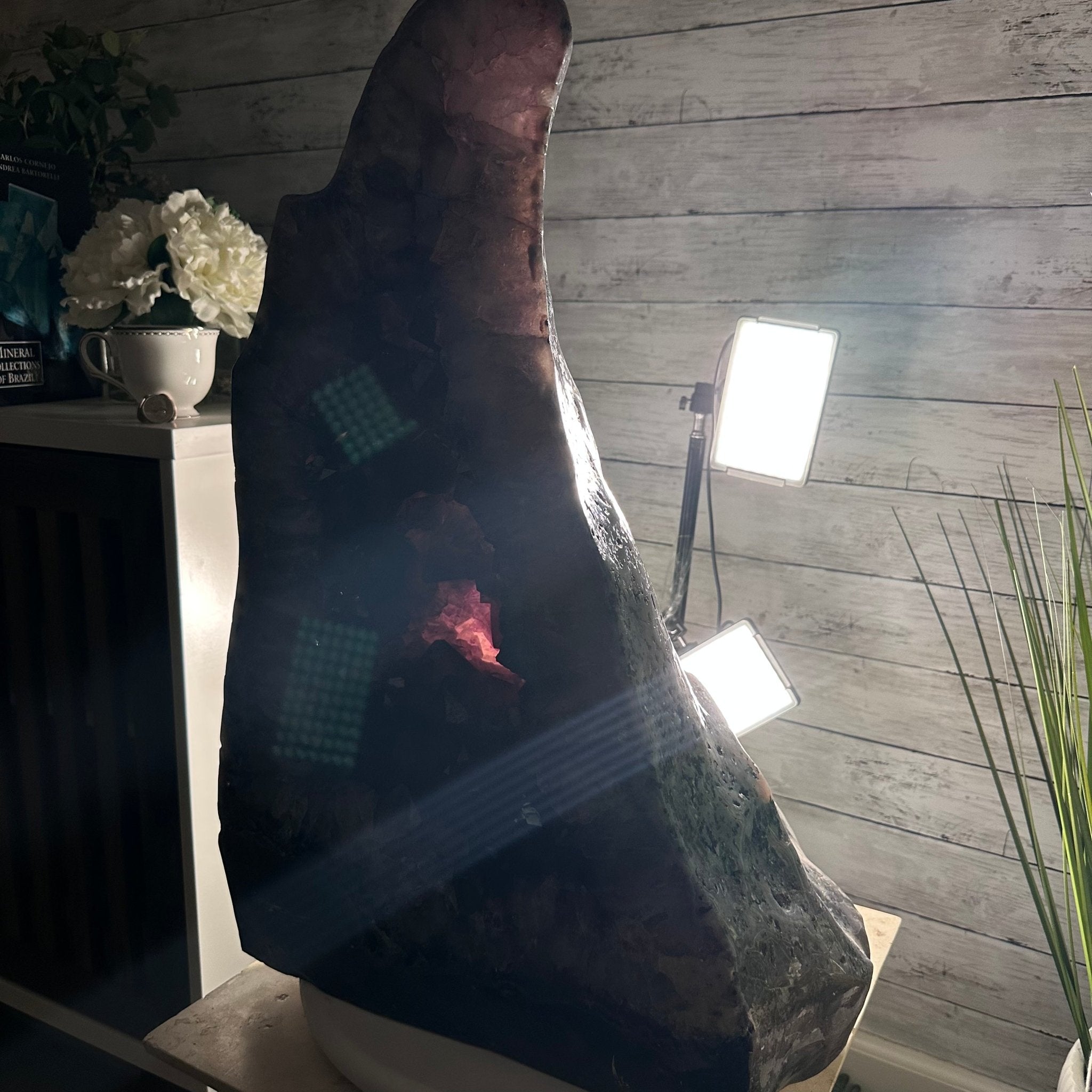 Super Quality Polished Brazilian Amethyst Cathedral, 140.1 lbs & 24.6" tall Model #5602-0201 by Brazil Gems - Brazil GemsBrazil GemsSuper Quality Polished Brazilian Amethyst Cathedral, 140.1 lbs & 24.6" tall Model #5602-0201 by Brazil GemsPolished Cathedrals5602-0201