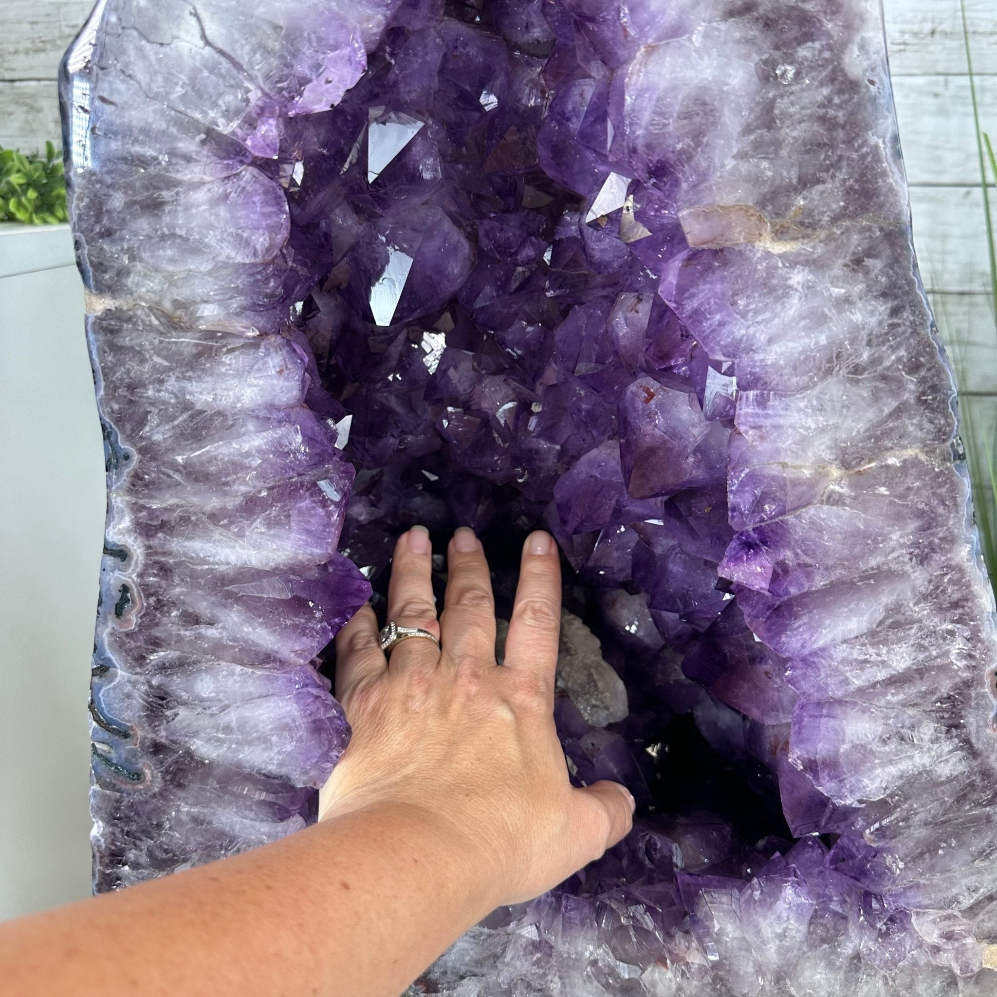 Super Quality Polished Brazilian Amethyst Cathedral, 140.1 lbs & 24.6" tall Model #5602-0201 by Brazil Gems - Brazil GemsBrazil GemsSuper Quality Polished Brazilian Amethyst Cathedral, 140.1 lbs & 24.6" tall Model #5602-0201 by Brazil GemsPolished Cathedrals5602-0201