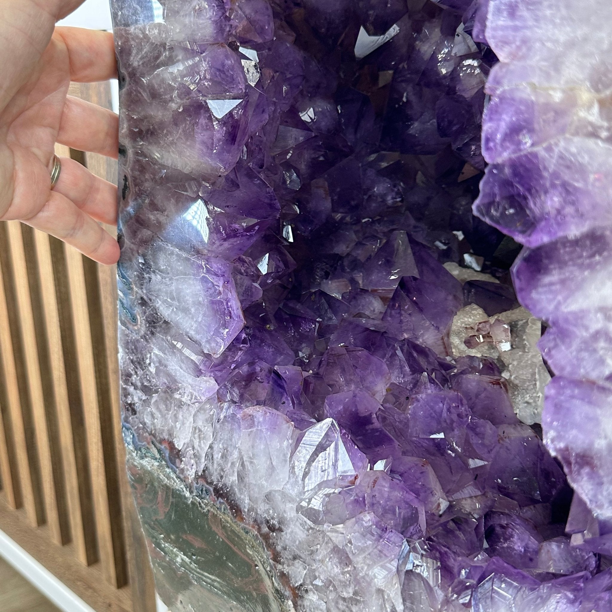 Super Quality Polished Brazilian Amethyst Cathedral, 140.1 lbs & 24.6" tall Model #5602-0201 by Brazil Gems - Brazil GemsBrazil GemsSuper Quality Polished Brazilian Amethyst Cathedral, 140.1 lbs & 24.6" tall Model #5602-0201 by Brazil GemsPolished Cathedrals5602-0201