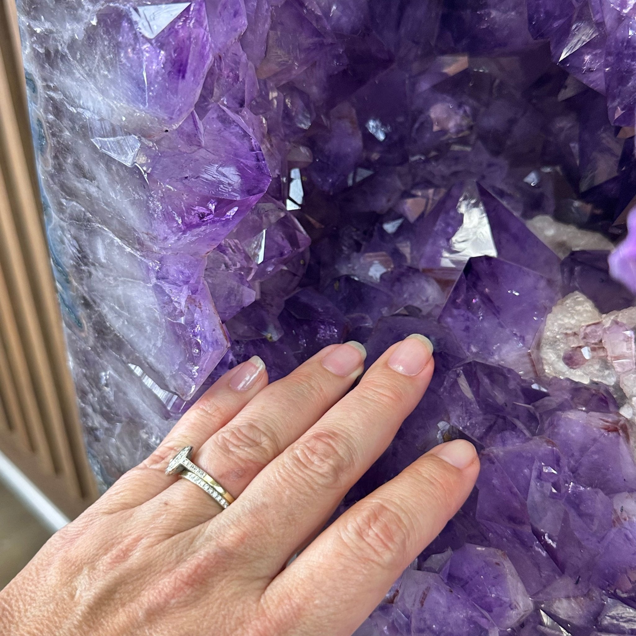 Super Quality Polished Brazilian Amethyst Cathedral, 140.1 lbs & 24.6" tall Model #5602-0201 by Brazil Gems - Brazil GemsBrazil GemsSuper Quality Polished Brazilian Amethyst Cathedral, 140.1 lbs & 24.6" tall Model #5602-0201 by Brazil GemsPolished Cathedrals5602-0201