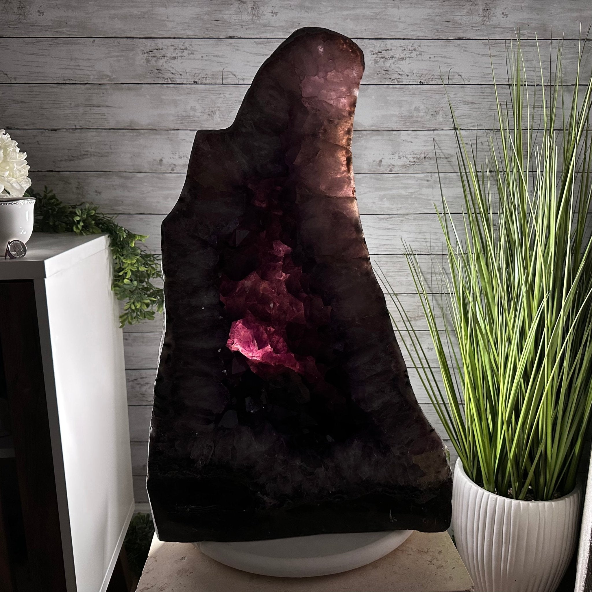 Super Quality Polished Brazilian Amethyst Cathedral, 140.1 lbs & 24.6" tall Model #5602-0201 by Brazil Gems - Brazil GemsBrazil GemsSuper Quality Polished Brazilian Amethyst Cathedral, 140.1 lbs & 24.6" tall Model #5602-0201 by Brazil GemsPolished Cathedrals5602-0201