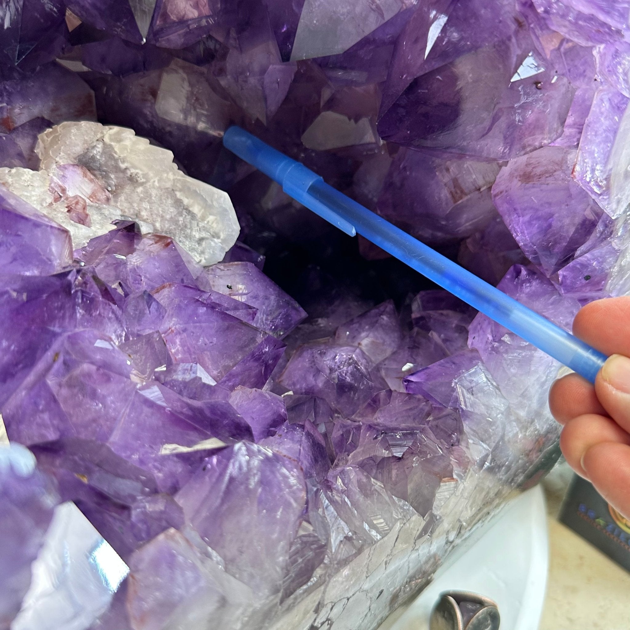 Super Quality Polished Brazilian Amethyst Cathedral, 140.1 lbs & 24.6" tall Model #5602-0201 by Brazil Gems - Brazil GemsBrazil GemsSuper Quality Polished Brazilian Amethyst Cathedral, 140.1 lbs & 24.6" tall Model #5602-0201 by Brazil GemsPolished Cathedrals5602-0201