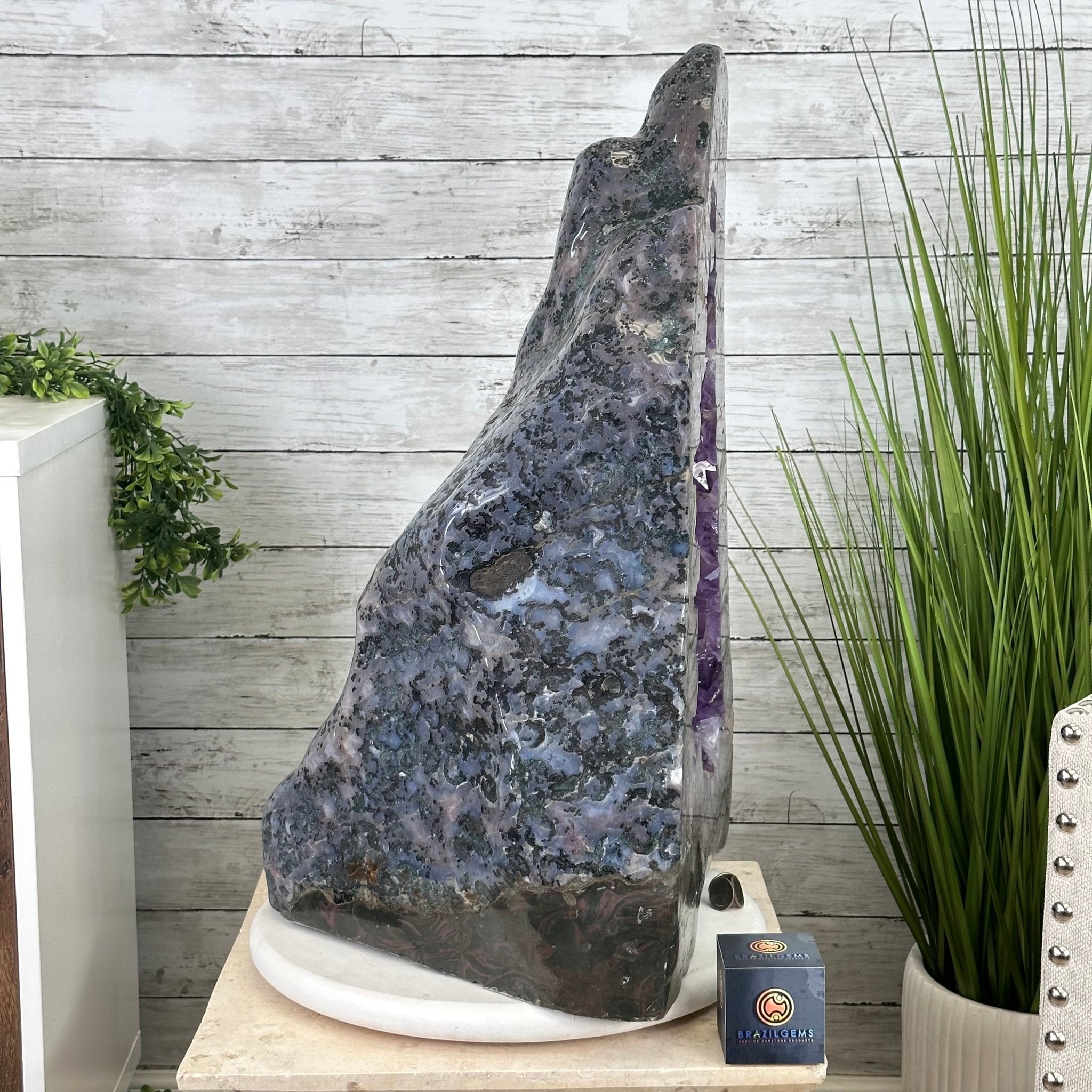 Super Quality Polished Brazilian Amethyst Cathedral, 140.1 lbs & 24.6" tall Model #5602-0201 by Brazil Gems - Brazil GemsBrazil GemsSuper Quality Polished Brazilian Amethyst Cathedral, 140.1 lbs & 24.6" tall Model #5602-0201 by Brazil GemsPolished Cathedrals5602-0201