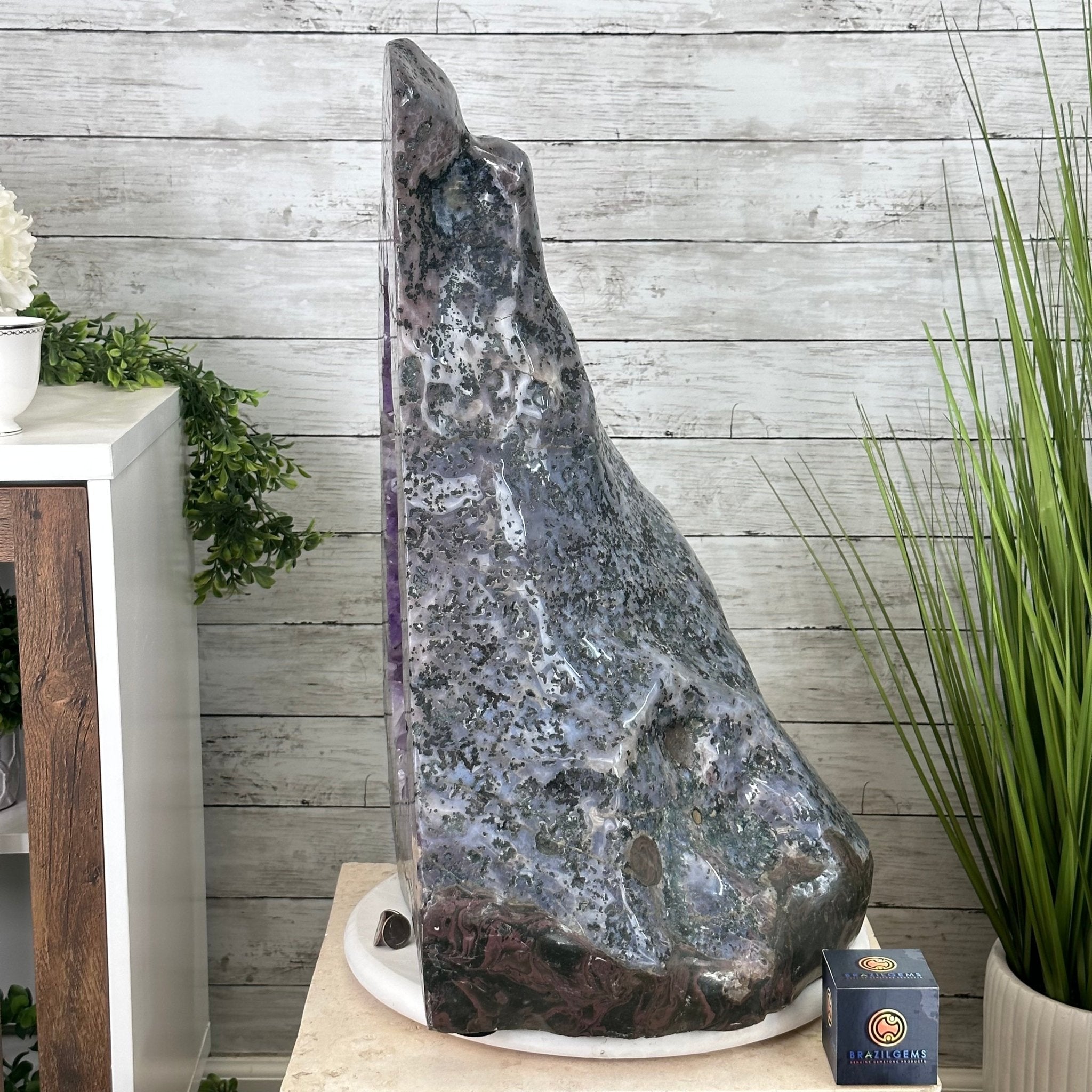 Super Quality Polished Brazilian Amethyst Cathedral, 140.1 lbs & 24.6" tall Model #5602-0201 by Brazil Gems - Brazil GemsBrazil GemsSuper Quality Polished Brazilian Amethyst Cathedral, 140.1 lbs & 24.6" tall Model #5602-0201 by Brazil GemsPolished Cathedrals5602-0201