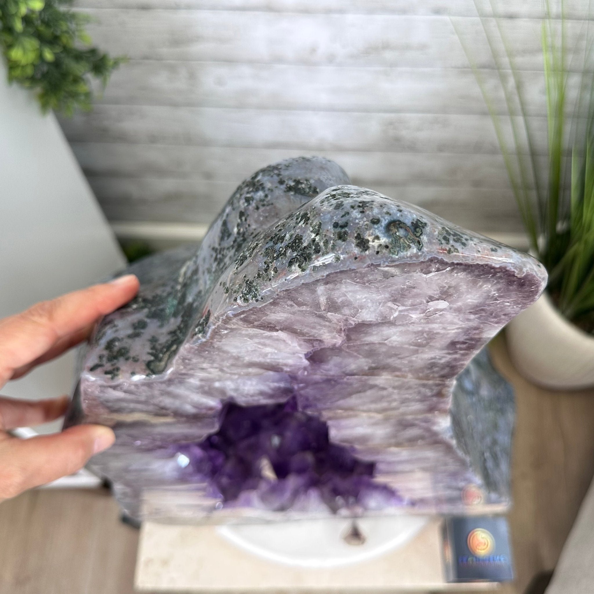 Super Quality Polished Brazilian Amethyst Cathedral, 140.1 lbs & 24.6" tall Model #5602-0201 by Brazil Gems - Brazil GemsBrazil GemsSuper Quality Polished Brazilian Amethyst Cathedral, 140.1 lbs & 24.6" tall Model #5602-0201 by Brazil GemsPolished Cathedrals5602-0201