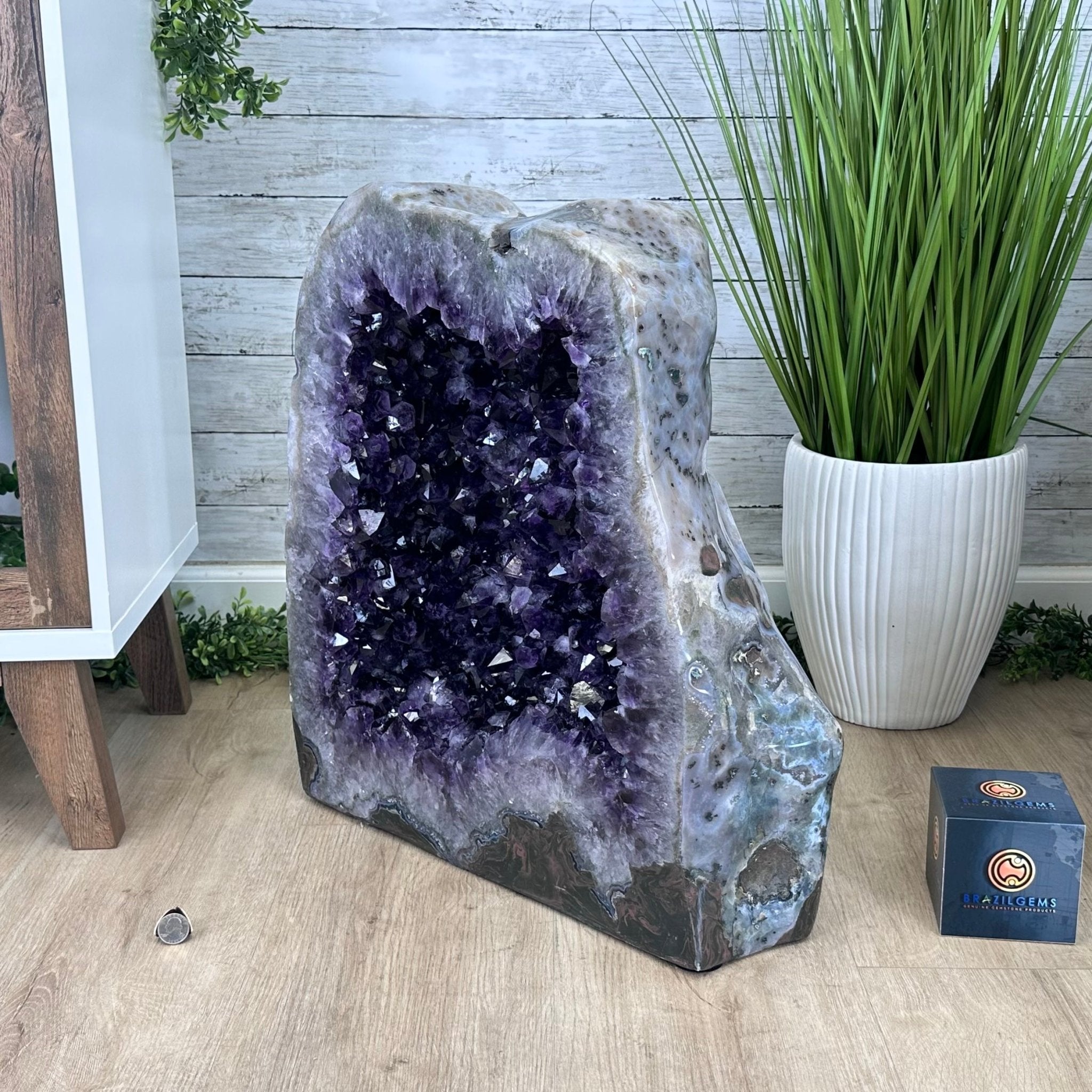 Super Quality Polished Brazilian Amethyst Cathedral, 161.6 lbs & 21.25" tall Model #5602-0072 by Brazil Gems - Brazil GemsBrazil GemsSuper Quality Polished Brazilian Amethyst Cathedral, 161.6 lbs & 21.25" tall Model #5602-0072 by Brazil GemsPolished Cathedrals5602-0072