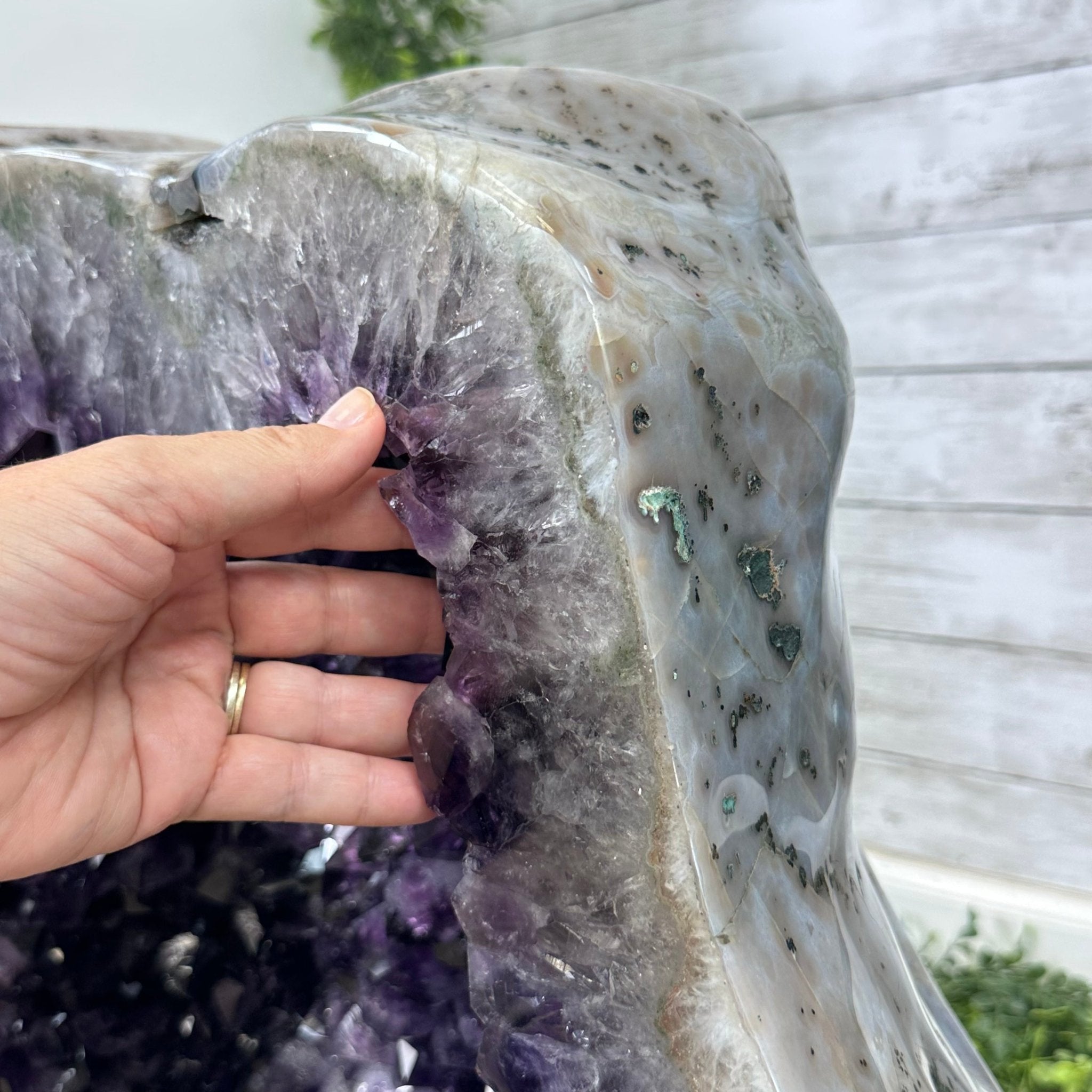 Super Quality Polished Brazilian Amethyst Cathedral, 161.6 lbs & 21.25" tall Model #5602-0072 by Brazil Gems - Brazil GemsBrazil GemsSuper Quality Polished Brazilian Amethyst Cathedral, 161.6 lbs & 21.25" tall Model #5602-0072 by Brazil GemsPolished Cathedrals5602-0072