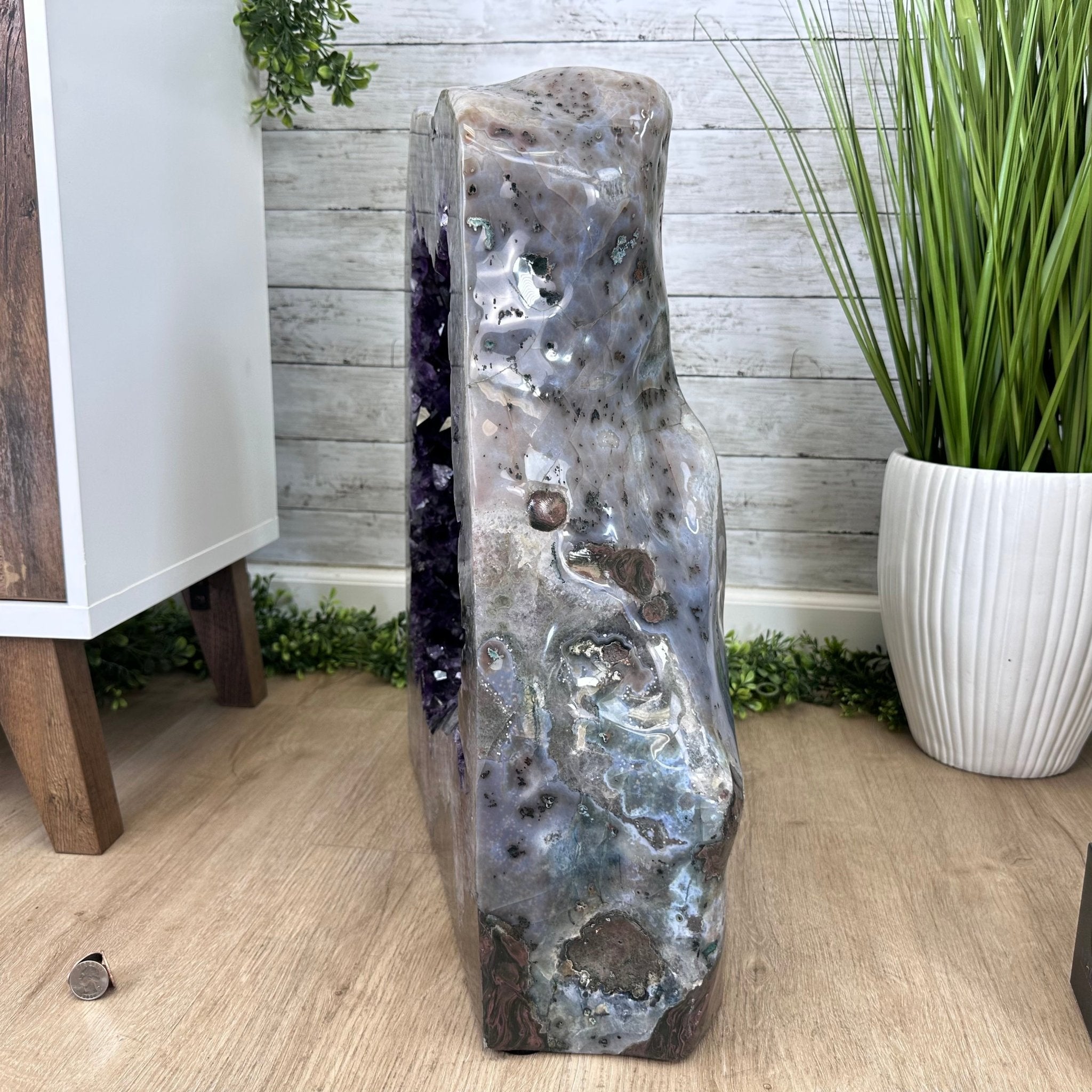 Super Quality Polished Brazilian Amethyst Cathedral, 161.6 lbs & 21.25" tall Model #5602-0072 by Brazil Gems - Brazil GemsBrazil GemsSuper Quality Polished Brazilian Amethyst Cathedral, 161.6 lbs & 21.25" tall Model #5602-0072 by Brazil GemsPolished Cathedrals5602-0072
