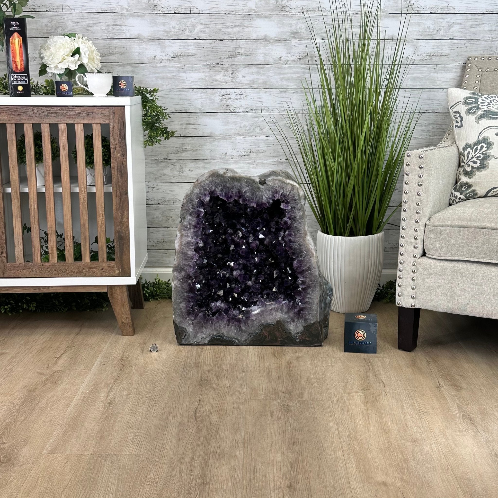 Super Quality Polished Brazilian Amethyst Cathedral, 161.6 lbs & 21.25" tall Model #5602-0072 by Brazil Gems - Brazil GemsBrazil GemsSuper Quality Polished Brazilian Amethyst Cathedral, 161.6 lbs & 21.25" tall Model #5602-0072 by Brazil GemsPolished Cathedrals5602-0072