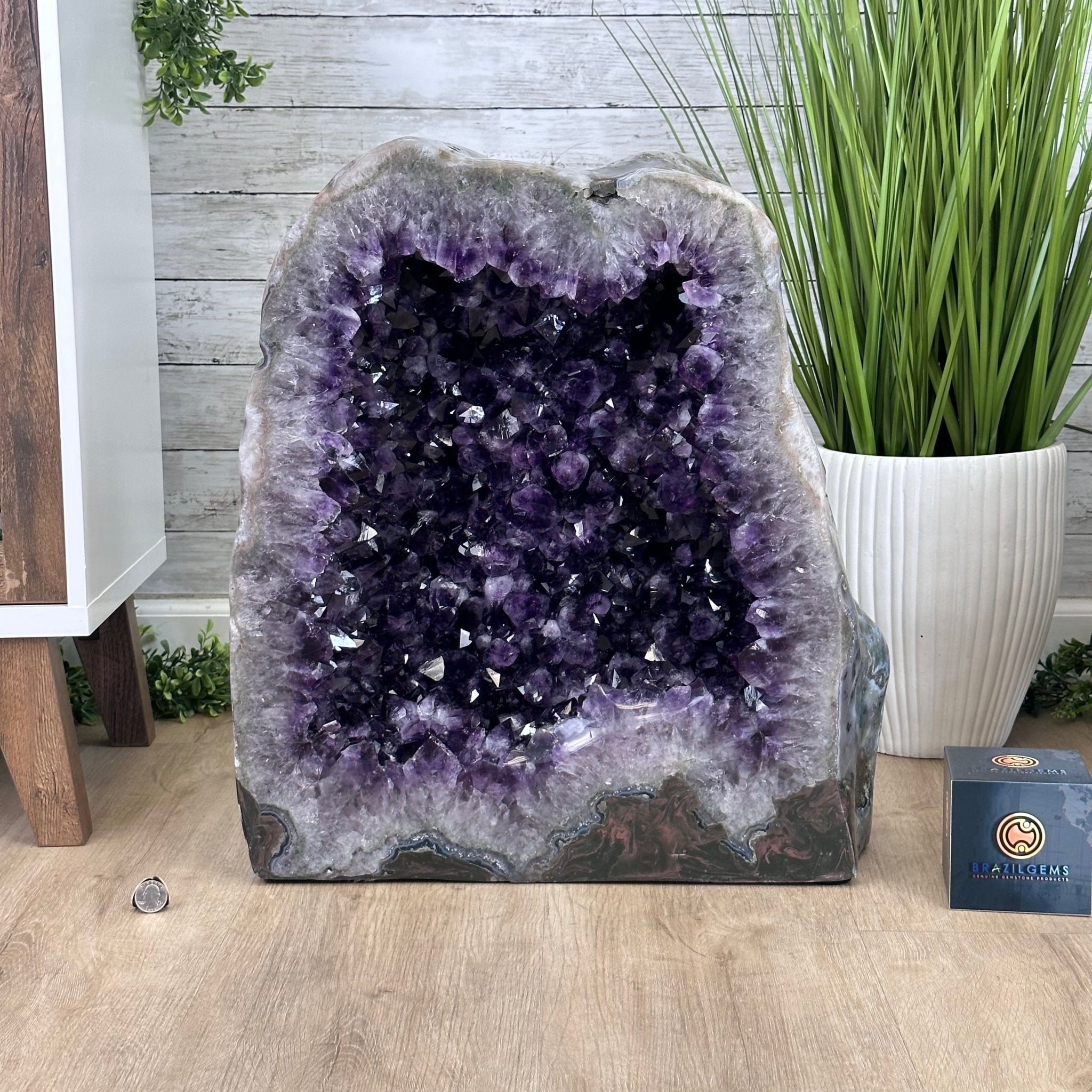 Super Quality Polished Brazilian Amethyst Cathedral, 161.6 lbs & 21.25" tall Model #5602-0072 by Brazil Gems - Brazil GemsBrazil GemsSuper Quality Polished Brazilian Amethyst Cathedral, 161.6 lbs & 21.25" tall Model #5602-0072 by Brazil GemsPolished Cathedrals5602-0072