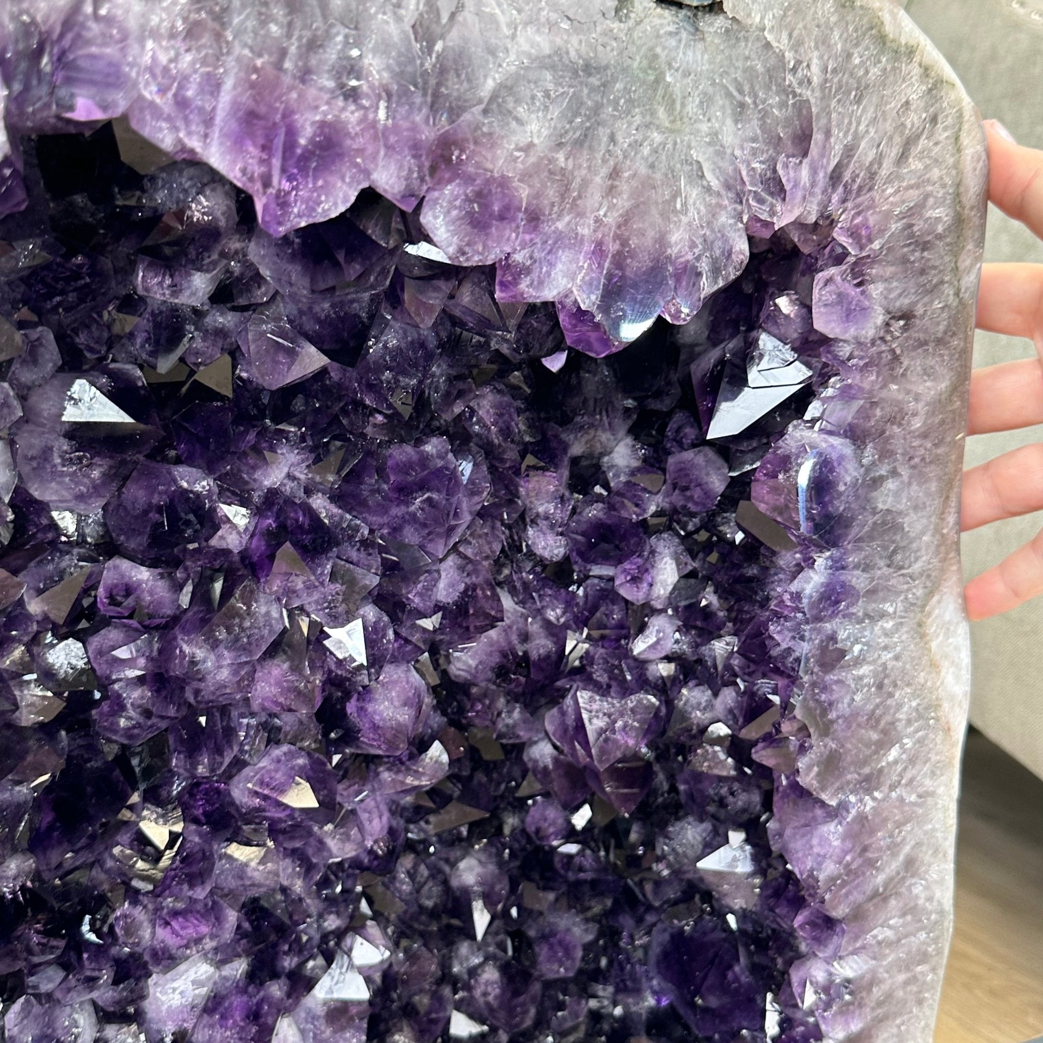Super Quality Polished Brazilian Amethyst Cathedral, 161.6 lbs & 21.25" tall Model #5602-0072 by Brazil Gems - Brazil GemsBrazil GemsSuper Quality Polished Brazilian Amethyst Cathedral, 161.6 lbs & 21.25" tall Model #5602-0072 by Brazil GemsPolished Cathedrals5602-0072