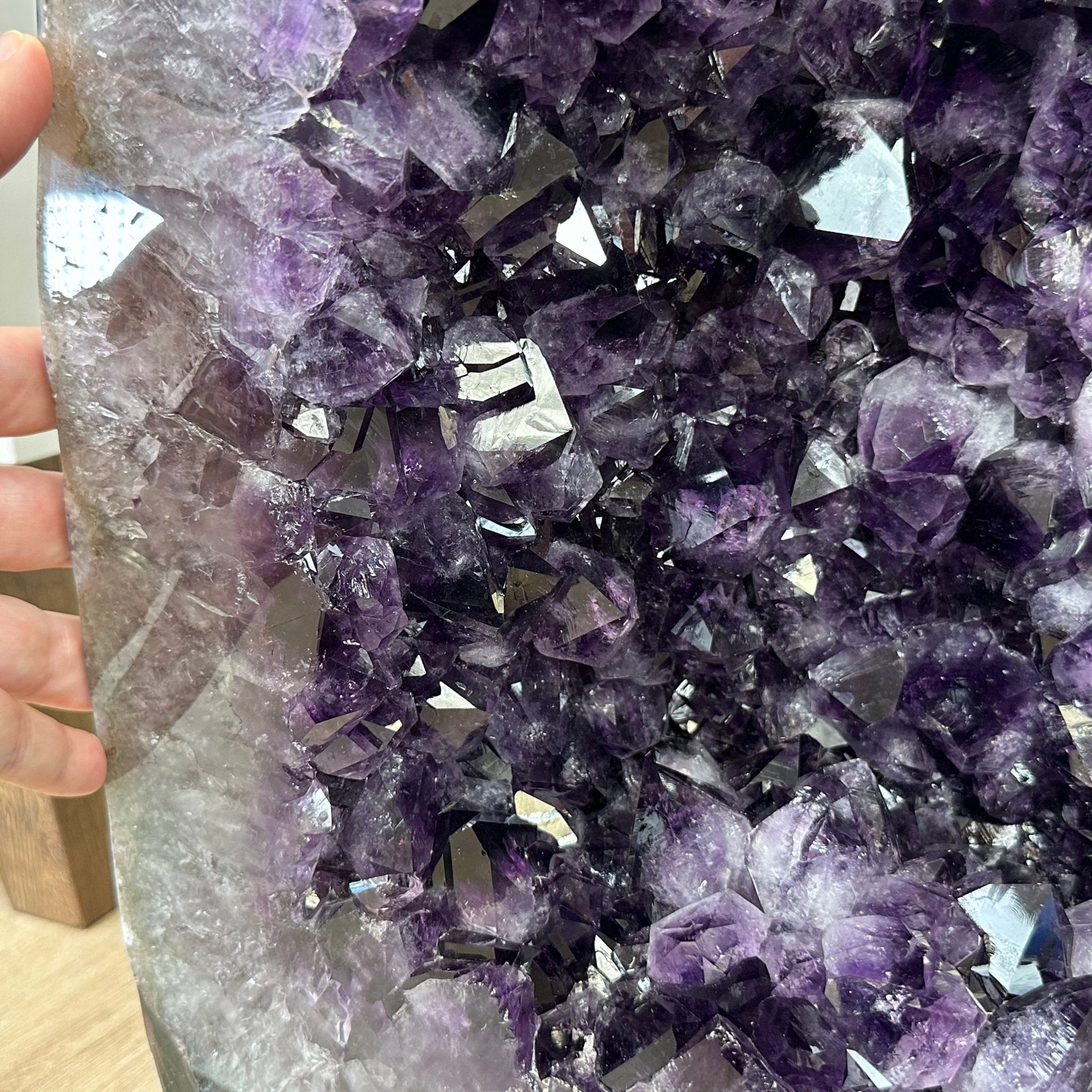 Super Quality Polished Brazilian Amethyst Cathedral, 161.6 lbs & 21.25" tall Model #5602-0072 by Brazil Gems - Brazil GemsBrazil GemsSuper Quality Polished Brazilian Amethyst Cathedral, 161.6 lbs & 21.25" tall Model #5602-0072 by Brazil GemsPolished Cathedrals5602-0072