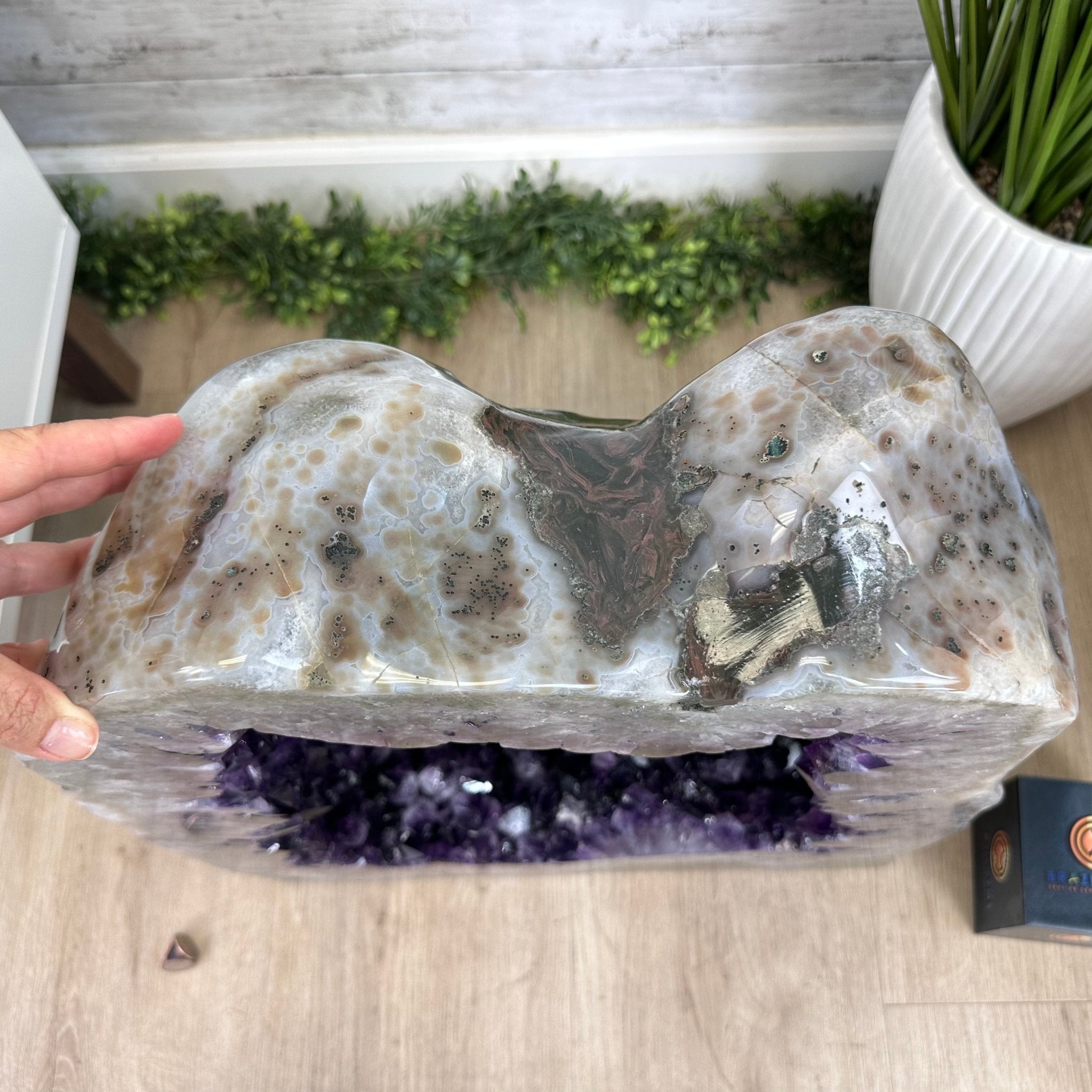 Super Quality Polished Brazilian Amethyst Cathedral, 161.6 lbs & 21.25" tall Model #5602-0072 by Brazil Gems - Brazil GemsBrazil GemsSuper Quality Polished Brazilian Amethyst Cathedral, 161.6 lbs & 21.25" tall Model #5602-0072 by Brazil GemsPolished Cathedrals5602-0072