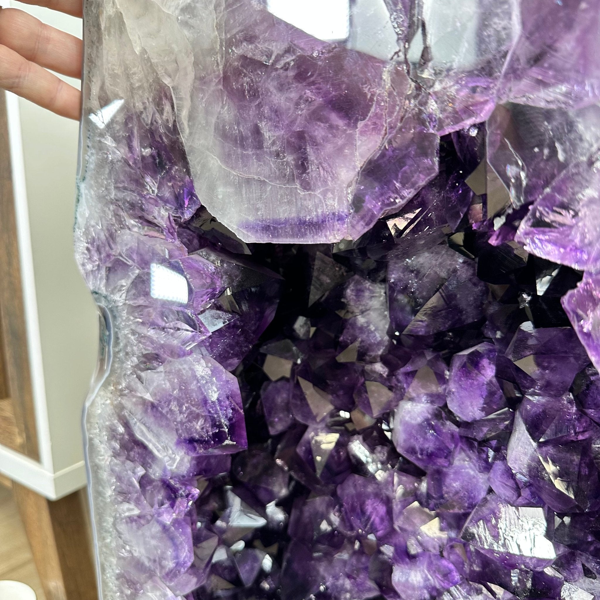 Super Quality Polished Brazilian Amethyst Cathedral, 184.3 lbs & 29.3" tall Model #5602-0082 by Brazil Gems - Brazil GemsBrazil GemsSuper Quality Polished Brazilian Amethyst Cathedral, 184.3 lbs & 29.3" tall Model #5602-0082 by Brazil GemsPolished Cathedrals5602-0082