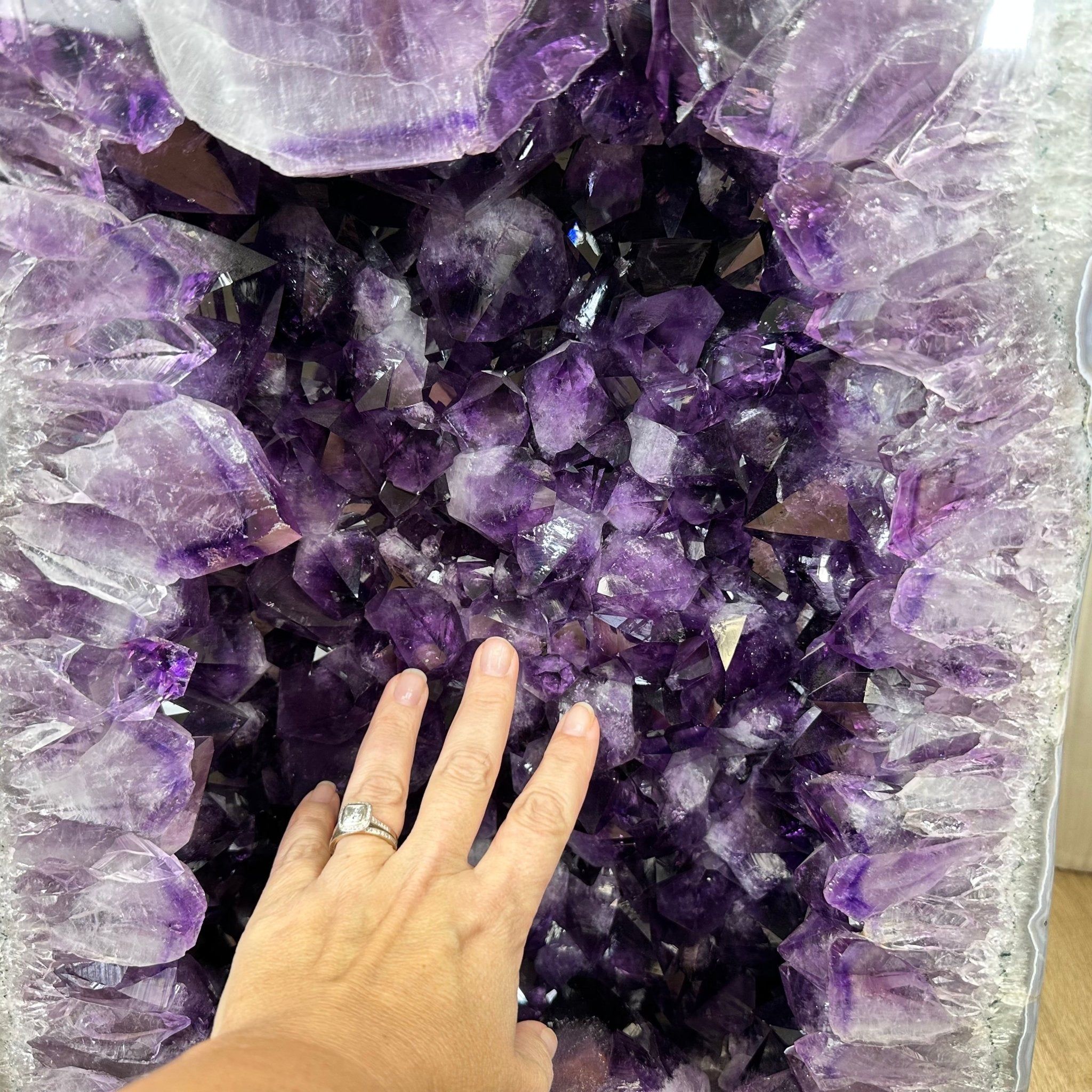 Super Quality Polished Brazilian Amethyst Cathedral, 184.3 lbs & 29.3" tall Model #5602-0082 by Brazil Gems - Brazil GemsBrazil GemsSuper Quality Polished Brazilian Amethyst Cathedral, 184.3 lbs & 29.3" tall Model #5602-0082 by Brazil GemsPolished Cathedrals5602-0082