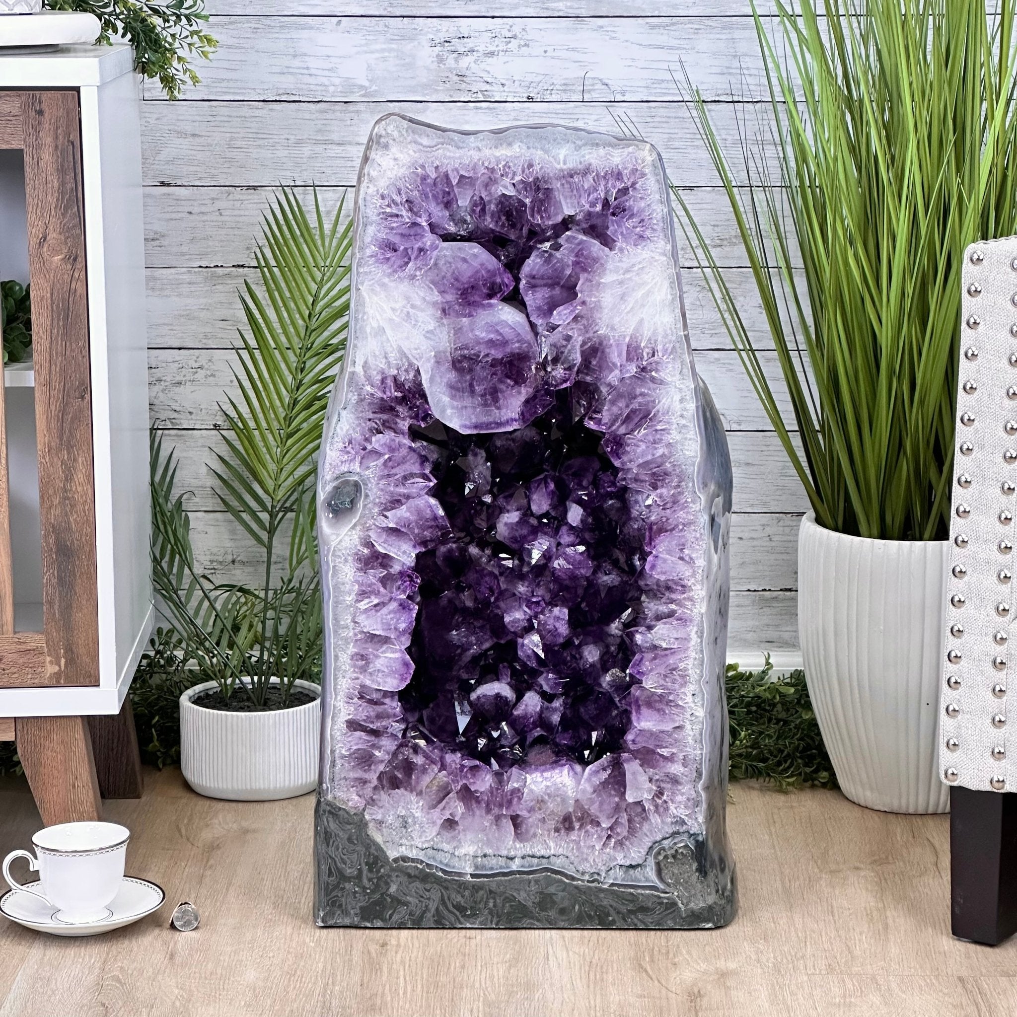 Super Quality Polished Brazilian Amethyst Cathedral, 184.3 lbs & 29.3" tall Model #5602-0082 by Brazil Gems - Brazil GemsBrazil GemsSuper Quality Polished Brazilian Amethyst Cathedral, 184.3 lbs & 29.3" tall Model #5602-0082 by Brazil GemsPolished Cathedrals5602-0082