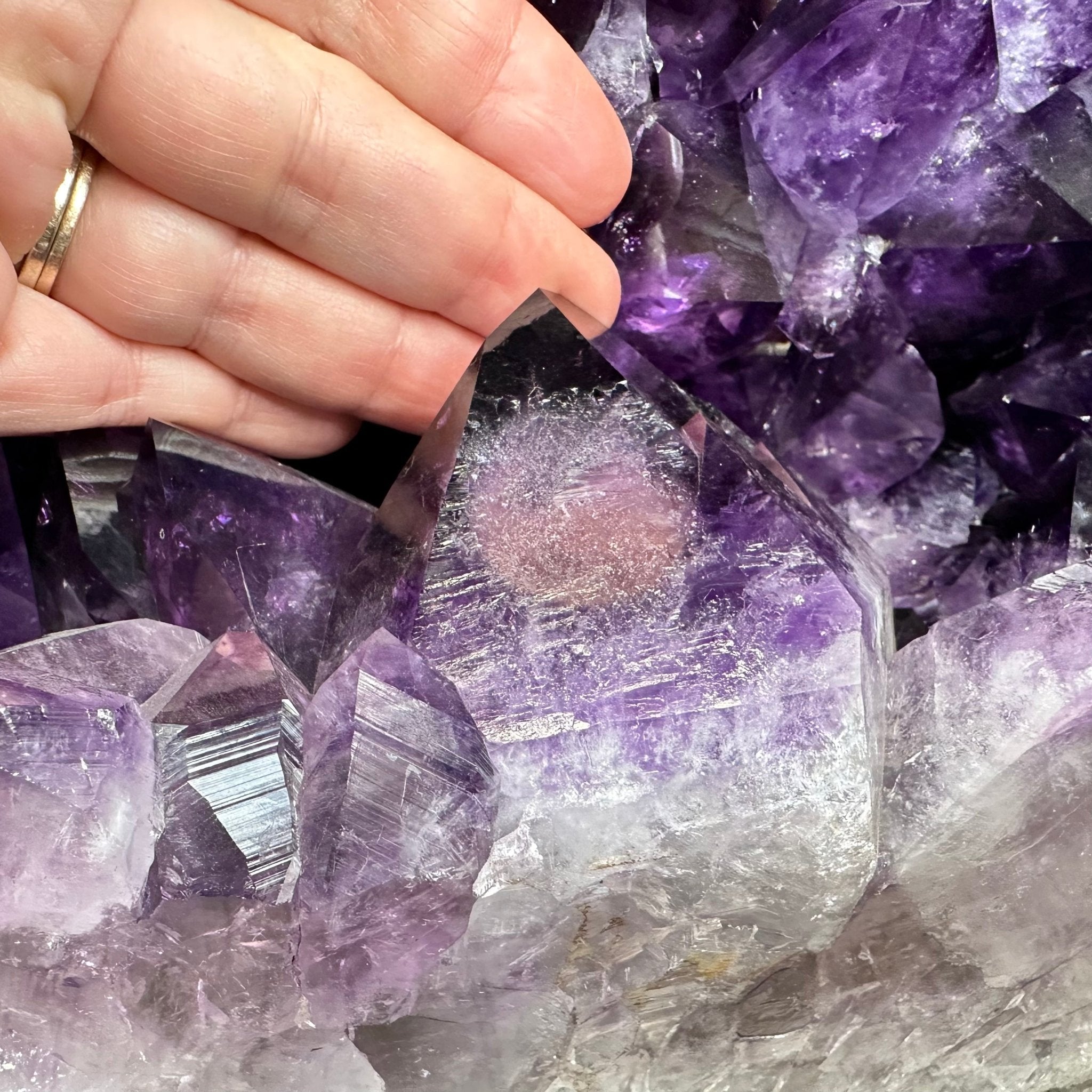 Super Quality Polished Brazilian Amethyst Cathedral, 184.3 lbs & 29.3" tall Model #5602-0082 by Brazil Gems - Brazil GemsBrazil GemsSuper Quality Polished Brazilian Amethyst Cathedral, 184.3 lbs & 29.3" tall Model #5602-0082 by Brazil GemsPolished Cathedrals5602-0082