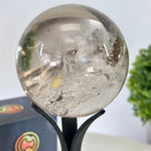 Super Quality Smoky Quartz Sphere on a Metal Stand, 3.1 lbs & 6.8" Tall #5636 - 0004 - Brazil GemsBrazil GemsSuper Quality Smoky Quartz Sphere on a Metal Stand, 3.1 lbs & 6.8" Tall #5636 - 0004Spheres5636 - 0004