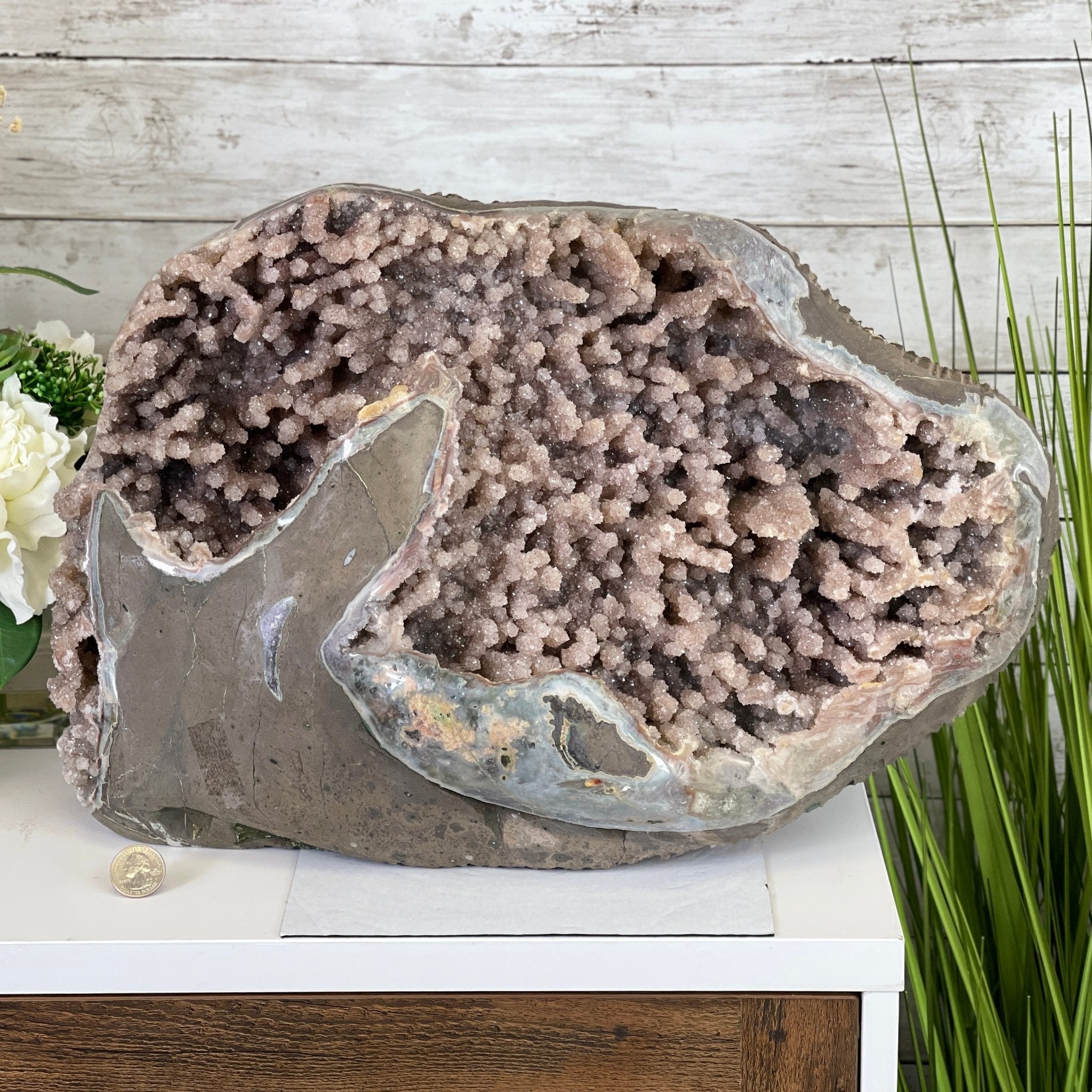 Super Quality Unique Uruguayan Amethyst Geode, 10.75” tall & 70 lbs #5520-0048 by Brazil Gems - Brazil GemsBrazil GemsSuper Quality Unique Uruguayan Amethyst Geode, 10.75” tall & 70 lbs #5520-0048 by Brazil GemsClusters: Unique & Freeform5520-0048