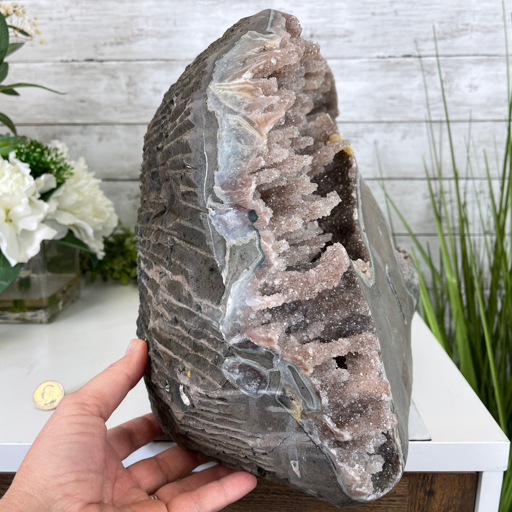 Super Quality Unique Uruguayan Amethyst Geode, 10.75” tall & 70 lbs #5520-0048 by Brazil Gems - Brazil GemsBrazil GemsSuper Quality Unique Uruguayan Amethyst Geode, 10.75” tall & 70 lbs #5520-0048 by Brazil GemsClusters: Unique & Freeform5520-0048