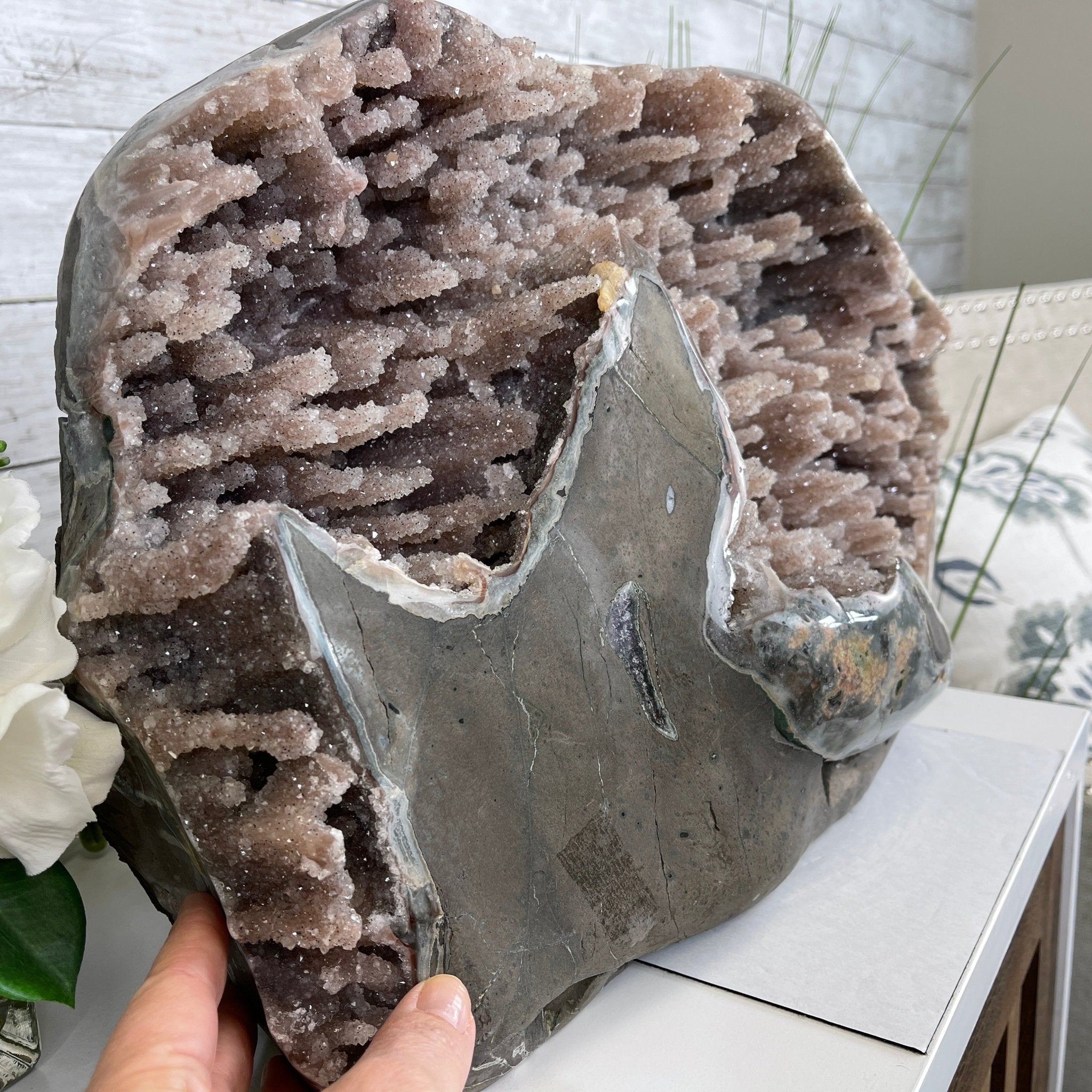 Super Quality Unique Uruguayan Amethyst Geode, 10.75” tall & 70 lbs #5520-0048 by Brazil Gems - Brazil GemsBrazil GemsSuper Quality Unique Uruguayan Amethyst Geode, 10.75” tall & 70 lbs #5520-0048 by Brazil GemsClusters: Unique & Freeform5520-0048
