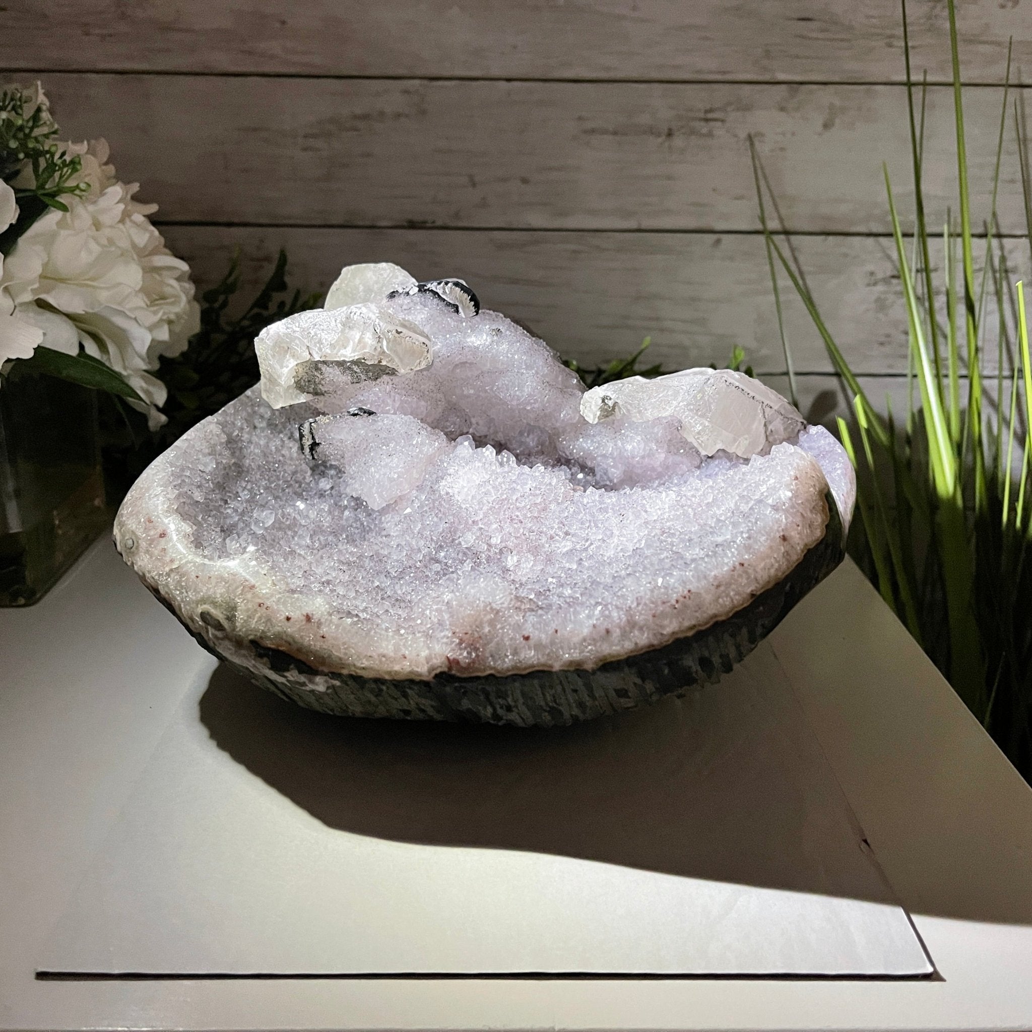 Super Quality Unique Uruguayan Amethyst Geode, 5.5” tall & 13.5 lbs #5520-0039 by Brazil Gems - Brazil GemsBrazil GemsSuper Quality Unique Uruguayan Amethyst Geode, 5.5” tall & 13.5 lbs #5520-0039 by Brazil GemsClusters: Unique & Freeform5520-0039