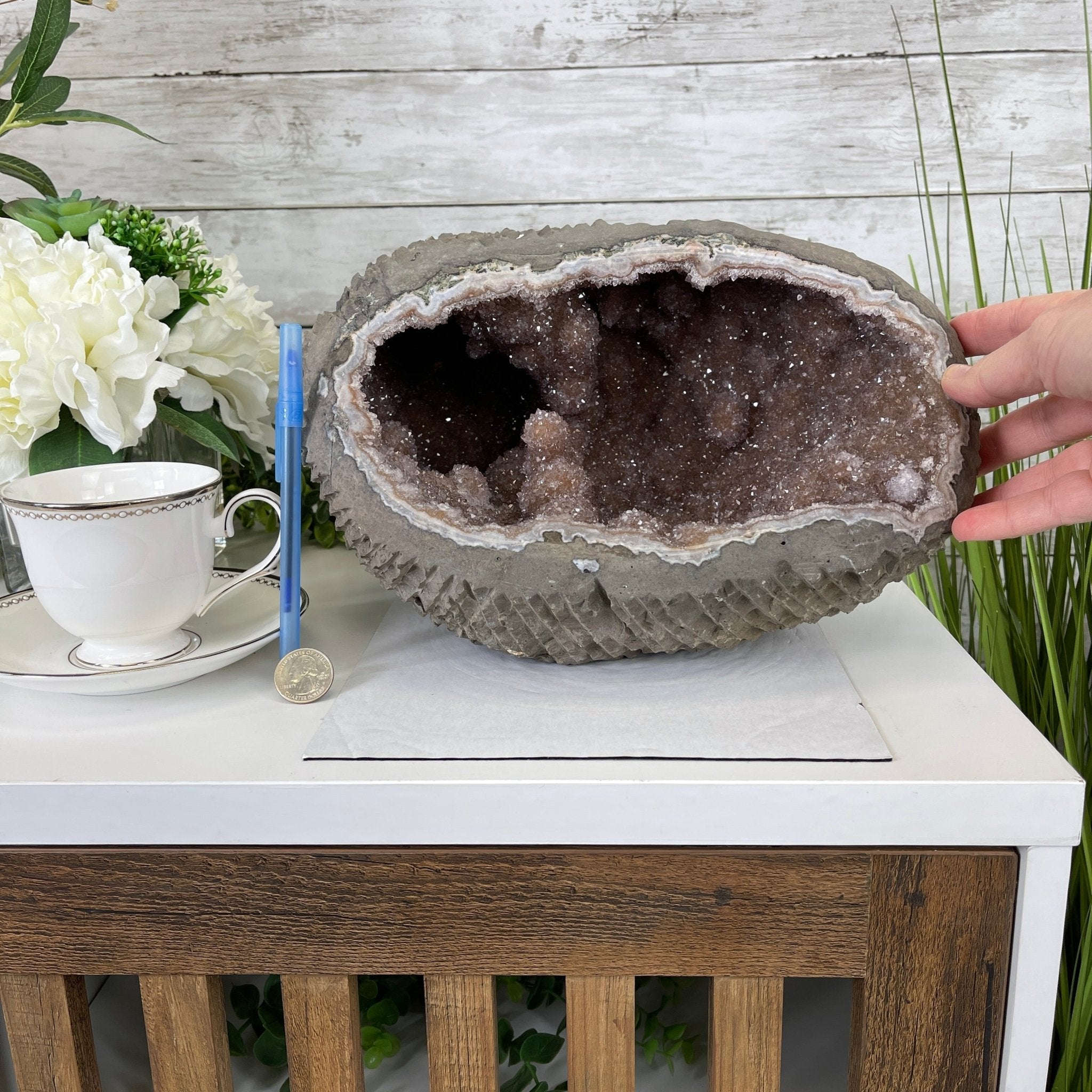 Super Quality Unique Uruguayan Amethyst Geode, 7” tall & 26.9 lbs #5520-0045 by Brazil Gems - Brazil GemsBrazil GemsSuper Quality Unique Uruguayan Amethyst Geode, 7” tall & 26.9 lbs #5520-0045 by Brazil GemsClusters: Unique & Freeform5520-0045