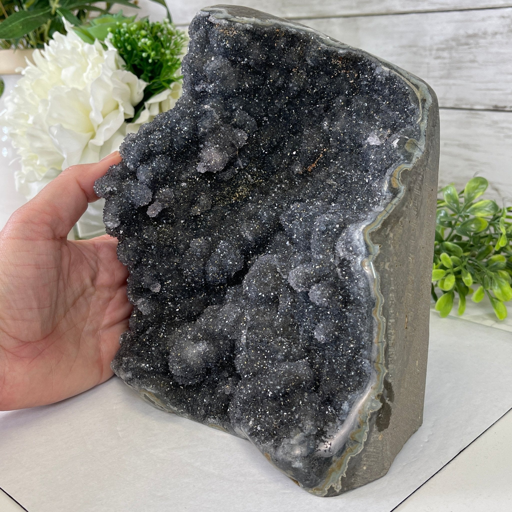 Super Quality Unique Uruguayan Amethyst Geode, 7.75” tall & 12.7 lbs #5520-0038 by Brazil Gems - Brazil GemsBrazil GemsSuper Quality Unique Uruguayan Amethyst Geode, 7.75” tall & 12.7 lbs #5520-0038 by Brazil GemsClusters: Unique & Freeform5520-0038