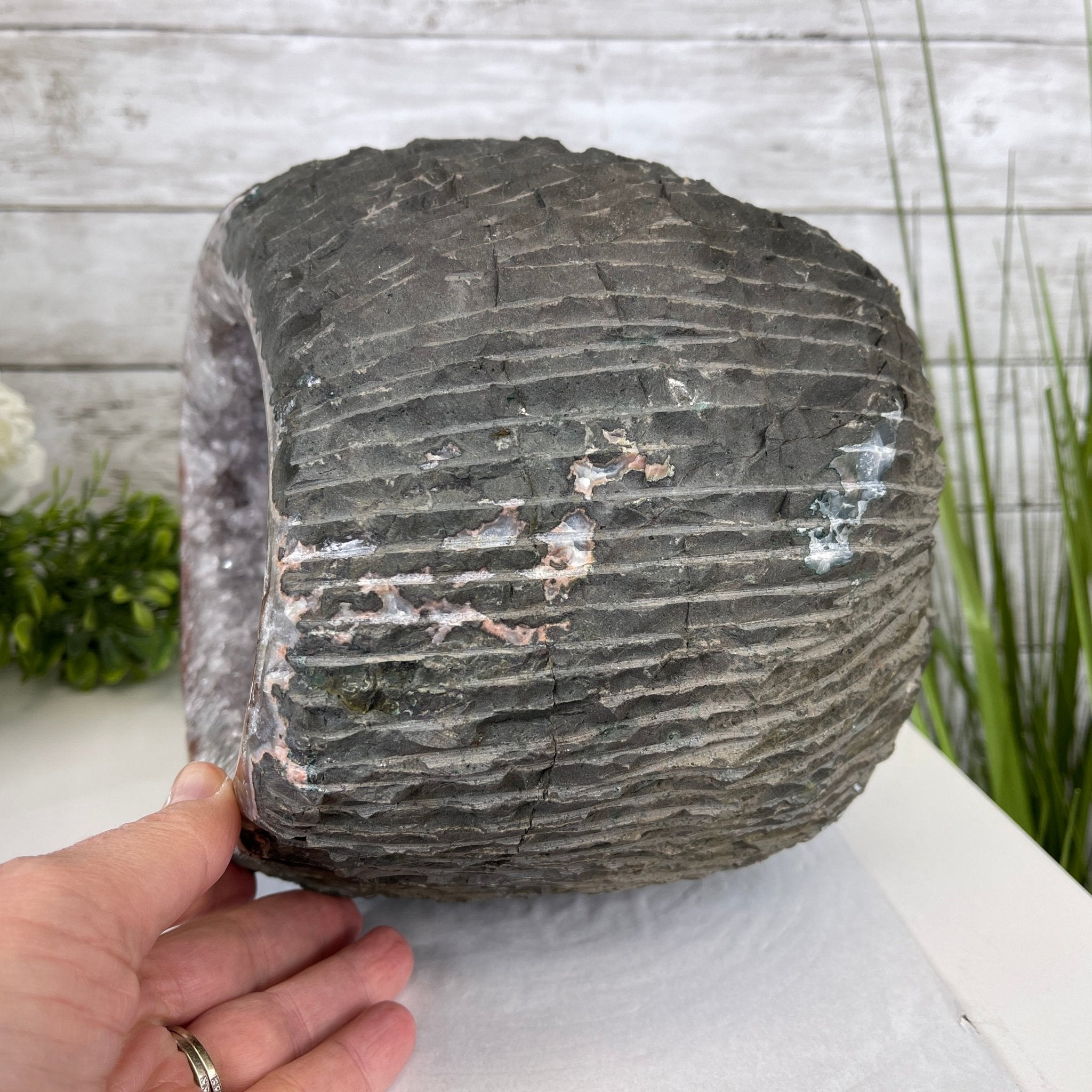 Super Quality Unique Uruguayan Amethyst Geode, 8.25” tall & 25 lbs #5520-0044 by Brazil Gems - Brazil GemsBrazil GemsSuper Quality Unique Uruguayan Amethyst Geode, 8.25” tall & 25 lbs #5520-0044 by Brazil GemsClusters: Unique & Freeform5520-0044