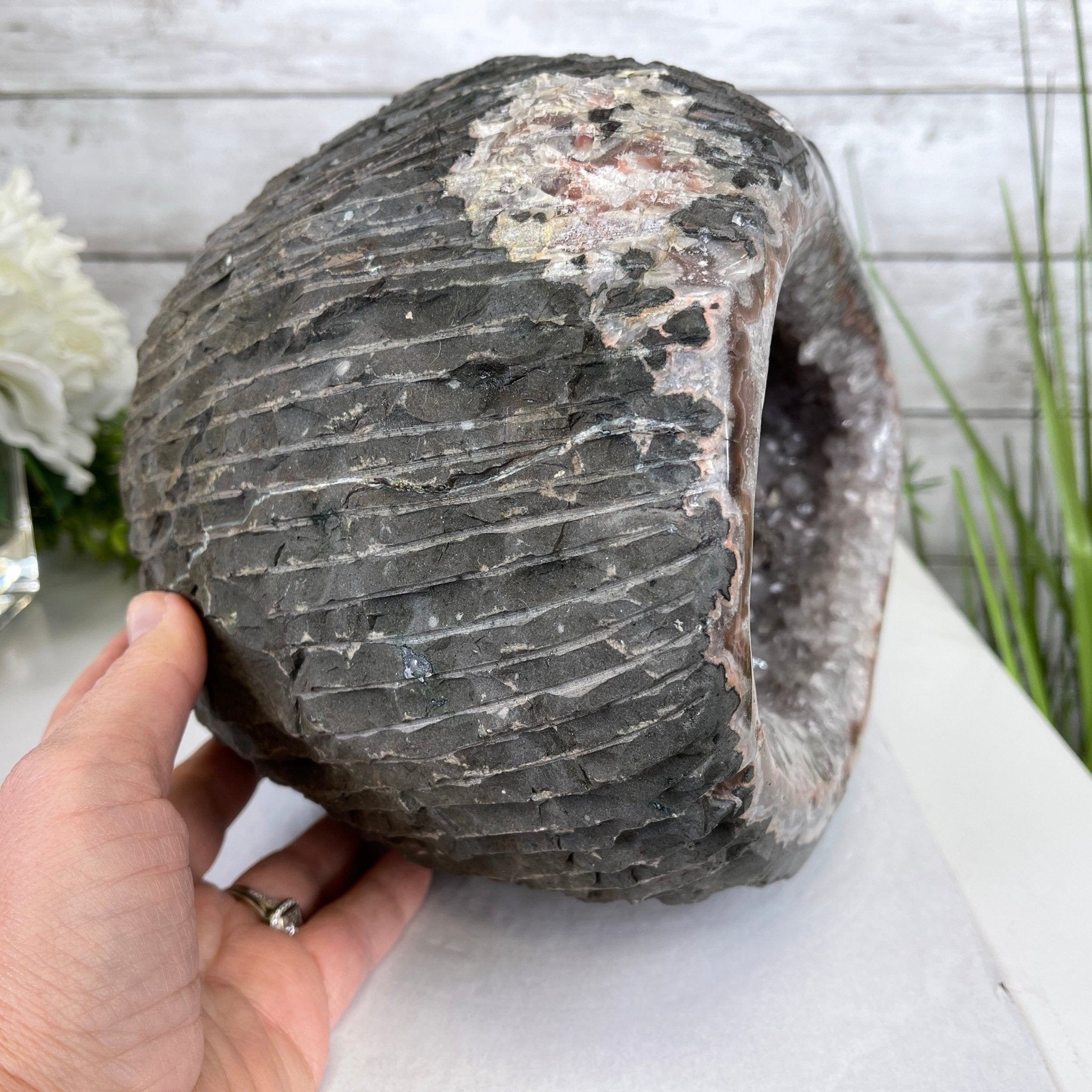 Super Quality Unique Uruguayan Amethyst Geode, 8.25” tall & 25 lbs #5520-0044 by Brazil Gems - Brazil GemsBrazil GemsSuper Quality Unique Uruguayan Amethyst Geode, 8.25” tall & 25 lbs #5520-0044 by Brazil GemsClusters: Unique & Freeform5520-0044