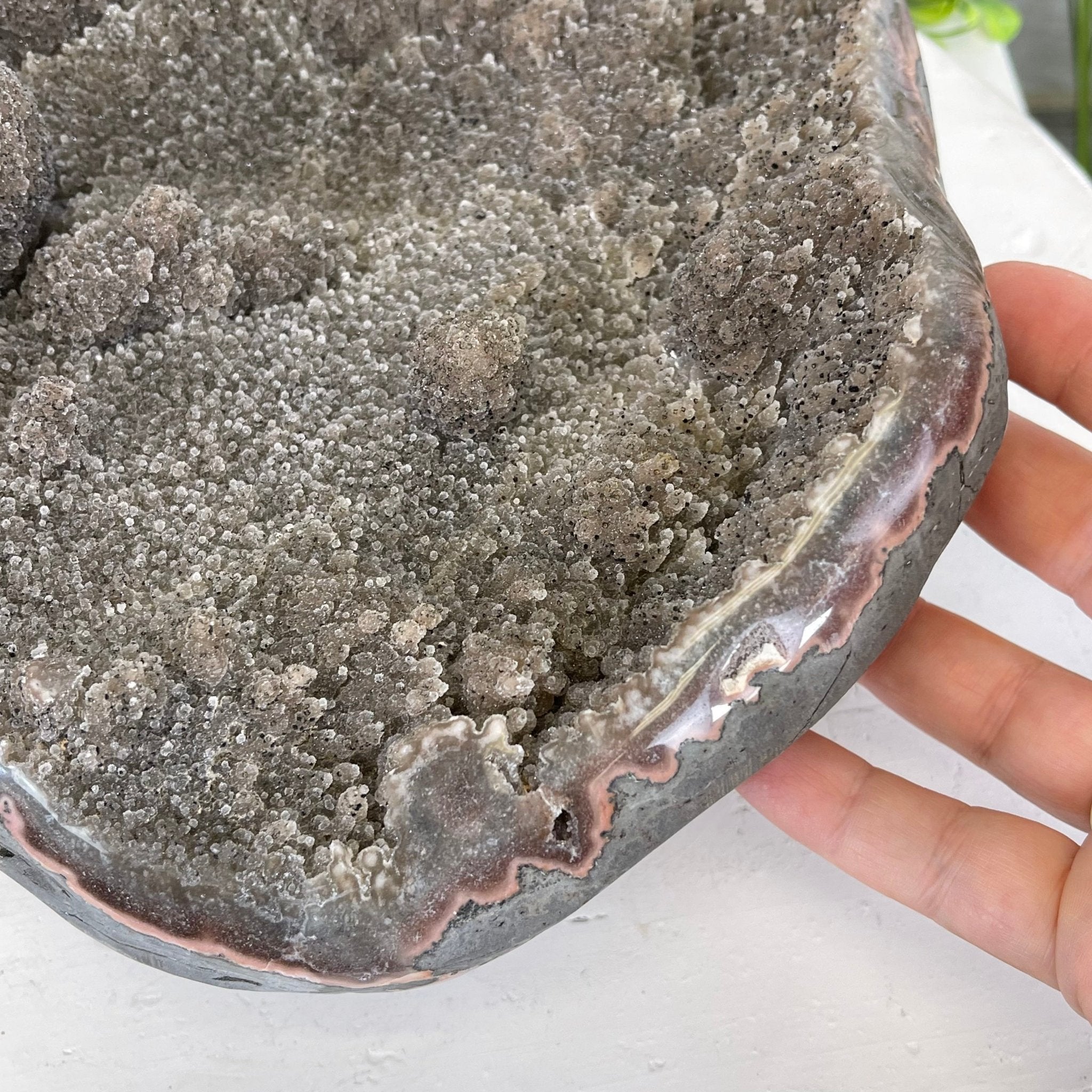 Super Quality Unique Uruguayan Pink Amethyst Geode, 10.38 lbs & 5” tall #5611-0474 by Brazil Gems - Brazil GemsBrazil GemsSuper Quality Unique Uruguayan Pink Amethyst Geode, 10.38 lbs & 5” tall #5611-0474 by Brazil GemsClusters: Unique & Freeform5611-0474