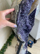 Super Quality Uruguayan Amethyst Cluster on Rotating Stand, 119.1 lbs & 46.7" Tall #5492 - 0034 - Brazil GemsBrazil GemsSuper Quality Uruguayan Amethyst Cluster on Rotating Stand, 119.1 lbs & 46.7" Tall #5492 - 0034Clusters on Rotating Bases5492 - 0034
