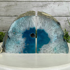 Teal Dyed Brazilian Agate Stone Bookends, 12.3 lbs & 5.6" tall Model #5151TL-023 by Brazil Gems - Brazil GemsBrazil GemsTeal Dyed Brazilian Agate Stone Bookends, 12.3 lbs & 5.6" tall Model #5151TL-023 by Brazil GemsBookends5151TL-023