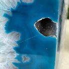 Teal Dyed Brazilian Agate Stone Bookends, 12.3 lbs & 5.6" tall Model #5151TL-023 by Brazil Gems - Brazil GemsBrazil GemsTeal Dyed Brazilian Agate Stone Bookends, 12.3 lbs & 5.6" tall Model #5151TL-023 by Brazil GemsBookends5151TL-023