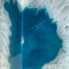 Teal Dyed Brazilian Agate Stone Bookends, 12.3 lbs & 5.6" tall Model #5151TL-023 by Brazil Gems - Brazil GemsBrazil GemsTeal Dyed Brazilian Agate Stone Bookends, 12.3 lbs & 5.6" tall Model #5151TL-023 by Brazil GemsBookends5151TL-023