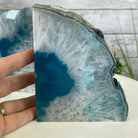 Teal Dyed Brazilian Agate Stone Bookends, 12.3 lbs & 5.6" tall Model #5151TL-023 by Brazil Gems - Brazil GemsBrazil GemsTeal Dyed Brazilian Agate Stone Bookends, 12.3 lbs & 5.6" tall Model #5151TL-023 by Brazil GemsBookends5151TL-023