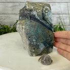 Teal Dyed Brazilian Agate Stone Bookends, 12.3 lbs & 5.6" tall Model #5151TL-023 by Brazil Gems - Brazil GemsBrazil GemsTeal Dyed Brazilian Agate Stone Bookends, 12.3 lbs & 5.6" tall Model #5151TL-023 by Brazil GemsBookends5151TL-023