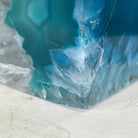 Teal Dyed Brazilian Agate Stone Bookends, 9.4 lbs & 5.3" tall Model #5151TL-021 by Brazil Gems - Brazil GemsBrazil GemsTeal Dyed Brazilian Agate Stone Bookends, 9.4 lbs & 5.3" tall Model #5151TL-021 by Brazil GemsBookends5151TL-021