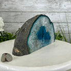 Teal Dyed Brazilian Agate Stone Bookends, 9.4 lbs & 5.3" tall Model #5151TL-021 by Brazil Gems - Brazil GemsBrazil GemsTeal Dyed Brazilian Agate Stone Bookends, 9.4 lbs & 5.3" tall Model #5151TL-021 by Brazil GemsBookends5151TL-021