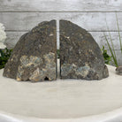 Teal Dyed Brazilian Agate Stone Bookends, 9.4 lbs & 5.3" tall Model #5151TL-021 by Brazil Gems - Brazil GemsBrazil GemsTeal Dyed Brazilian Agate Stone Bookends, 9.4 lbs & 5.3" tall Model #5151TL-021 by Brazil GemsBookends5151TL-021