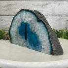 Teal Dyed Brazilian Agate Stone Bookends, 9.4 lbs & 5.3" tall Model #5151TL-021 by Brazil Gems - Brazil GemsBrazil GemsTeal Dyed Brazilian Agate Stone Bookends, 9.4 lbs & 5.3" tall Model #5151TL-021 by Brazil GemsBookends5151TL-021