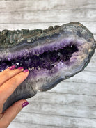 "The Bat" Amethyst Cluster, Metal Base, 163 lbs & 69" Tall #5491-0145 - Brazil GemsBrazil Gems"The Bat" Amethyst Cluster, Metal Base, 163 lbs & 69" Tall #5491-0145Clusters on Fixed Bases5491-0145