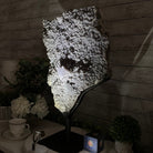 White Amethyst Cluster on a Metal Base, 39.6 lbs & 23.7" Tall #5491 - 0201 - Brazil GemsBrazil GemsWhite Amethyst Cluster on a Metal Base, 39.6 lbs & 23.7" Tall #5491 - 0201Clusters on Fixed Bases5491 - 0201